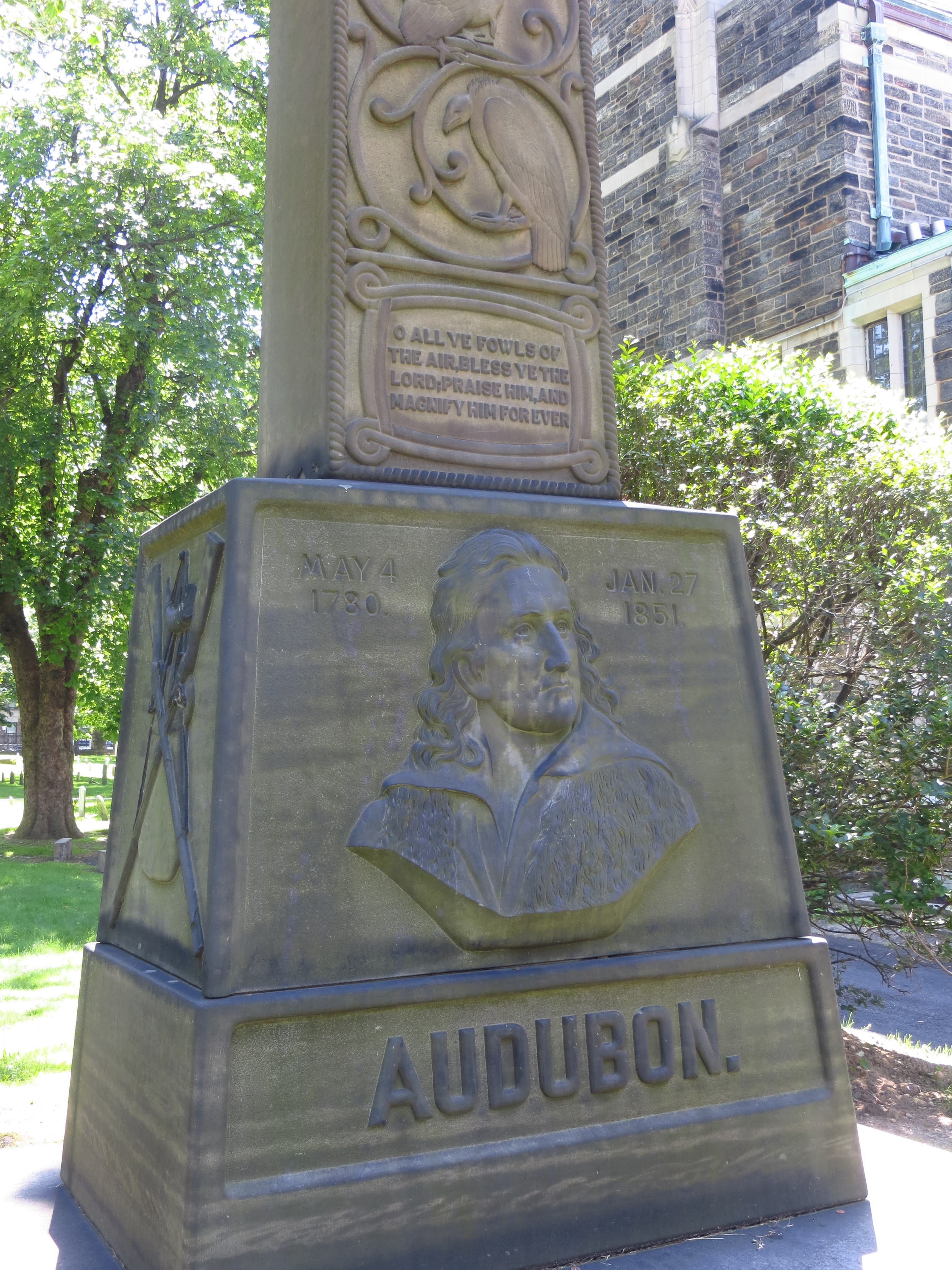 Grave of John James Audubon (somebody had a sense of irony)
