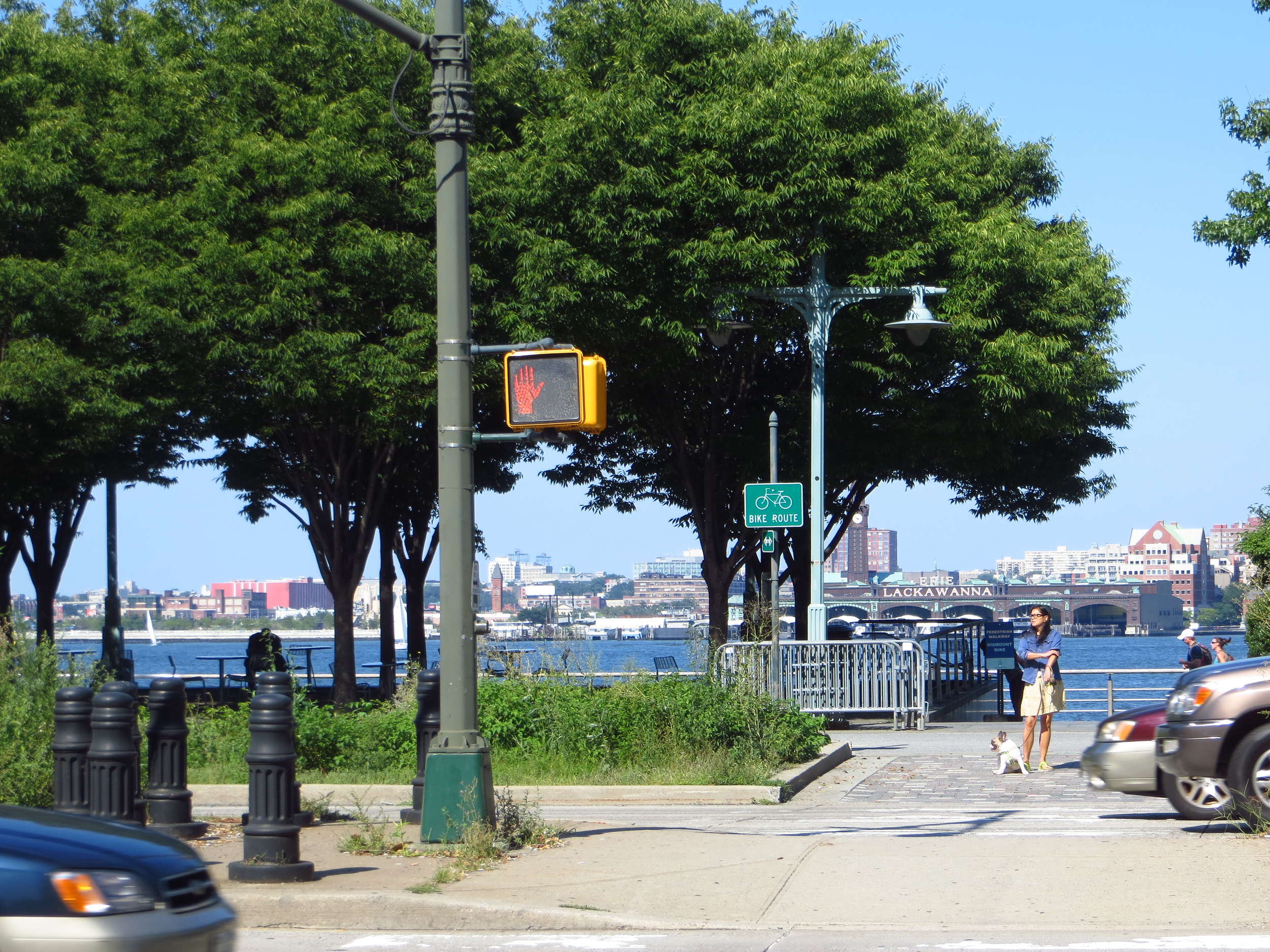 View of Hoboken from Hudson River Park