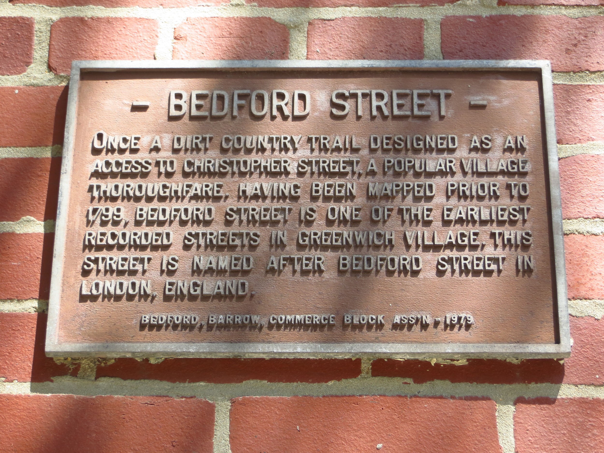 Bedford St. explanation