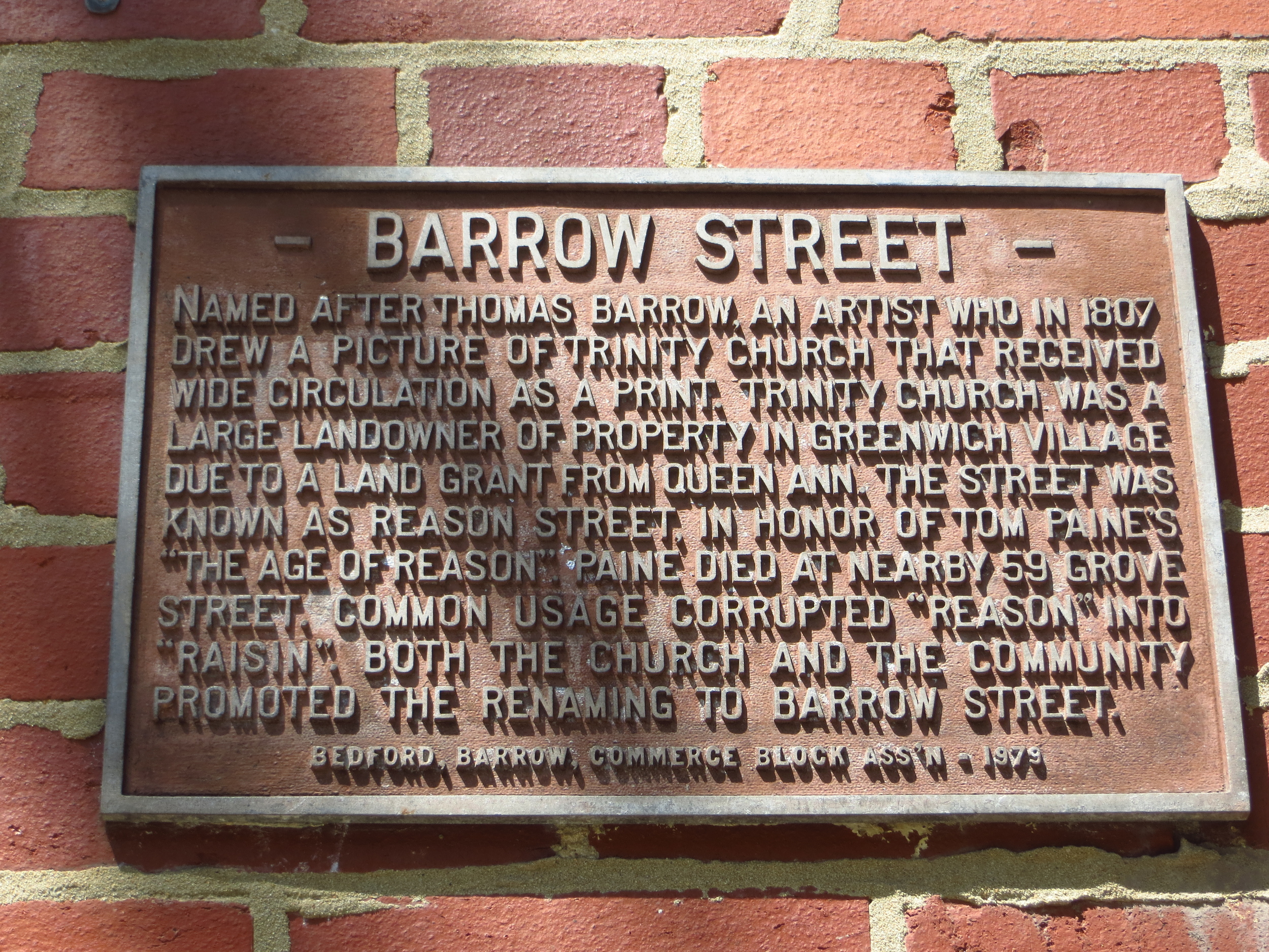 Barrow St. explanation
