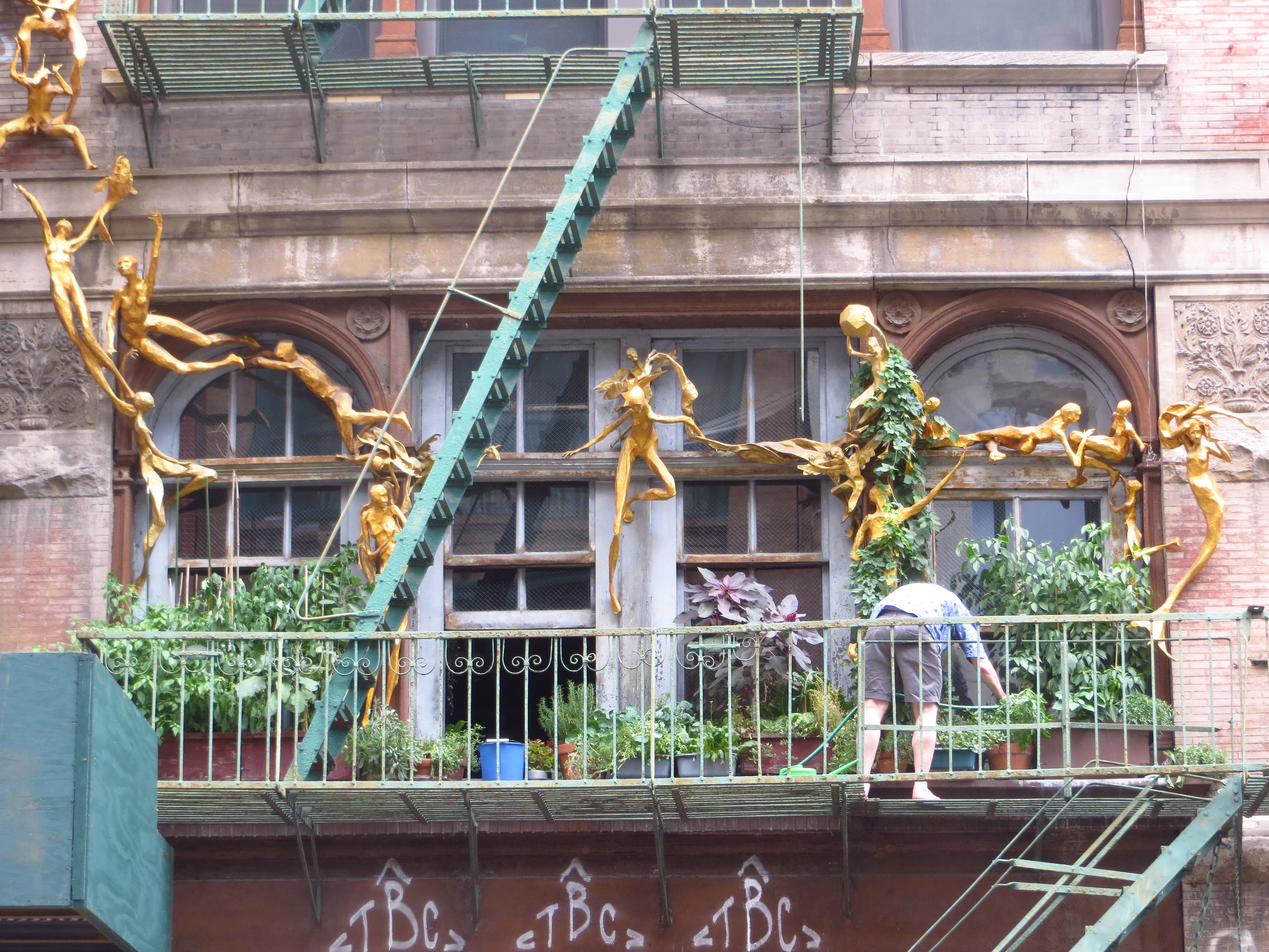 Fire escape garden