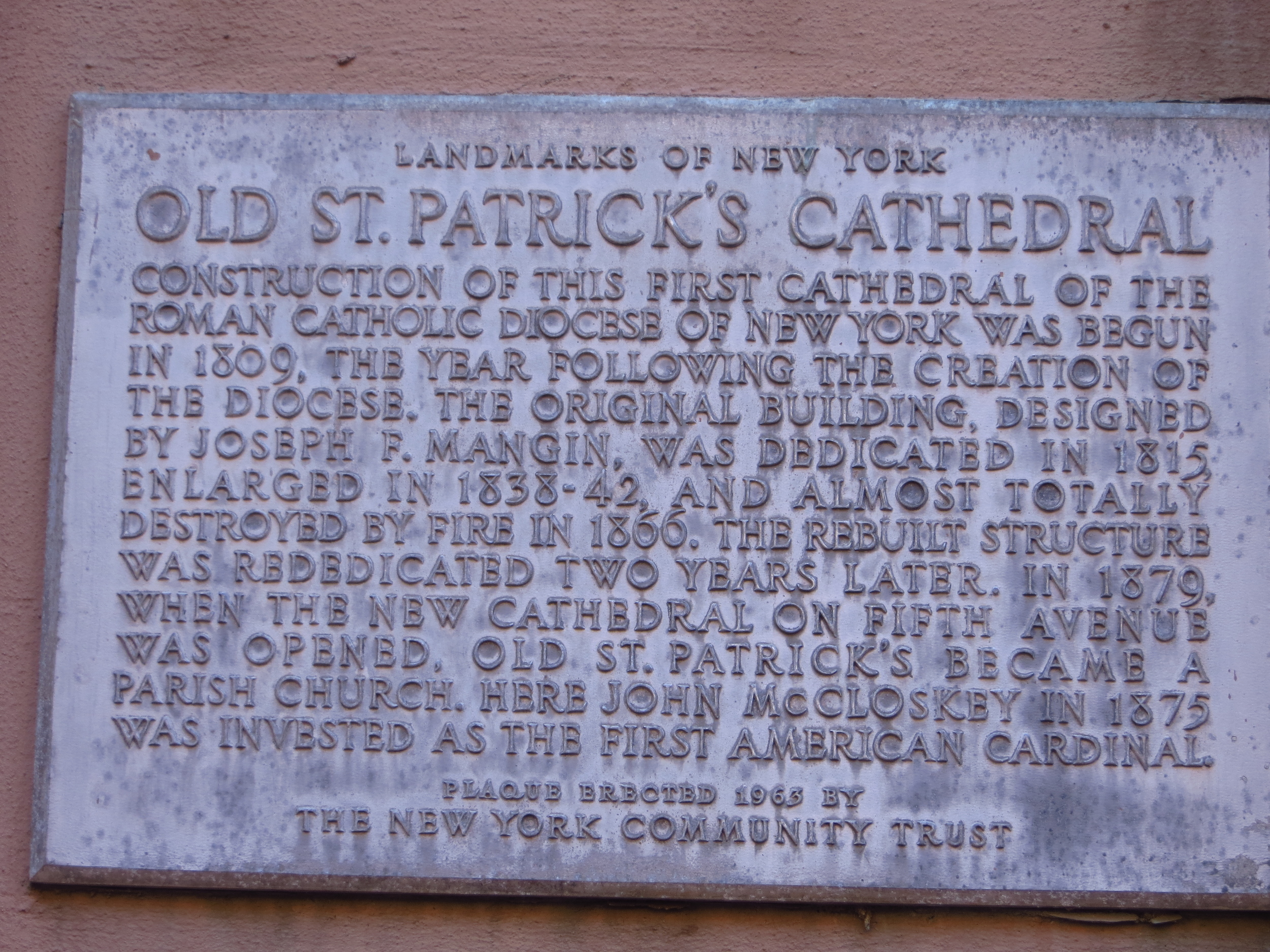 Old St. Patrick's Cathedral history