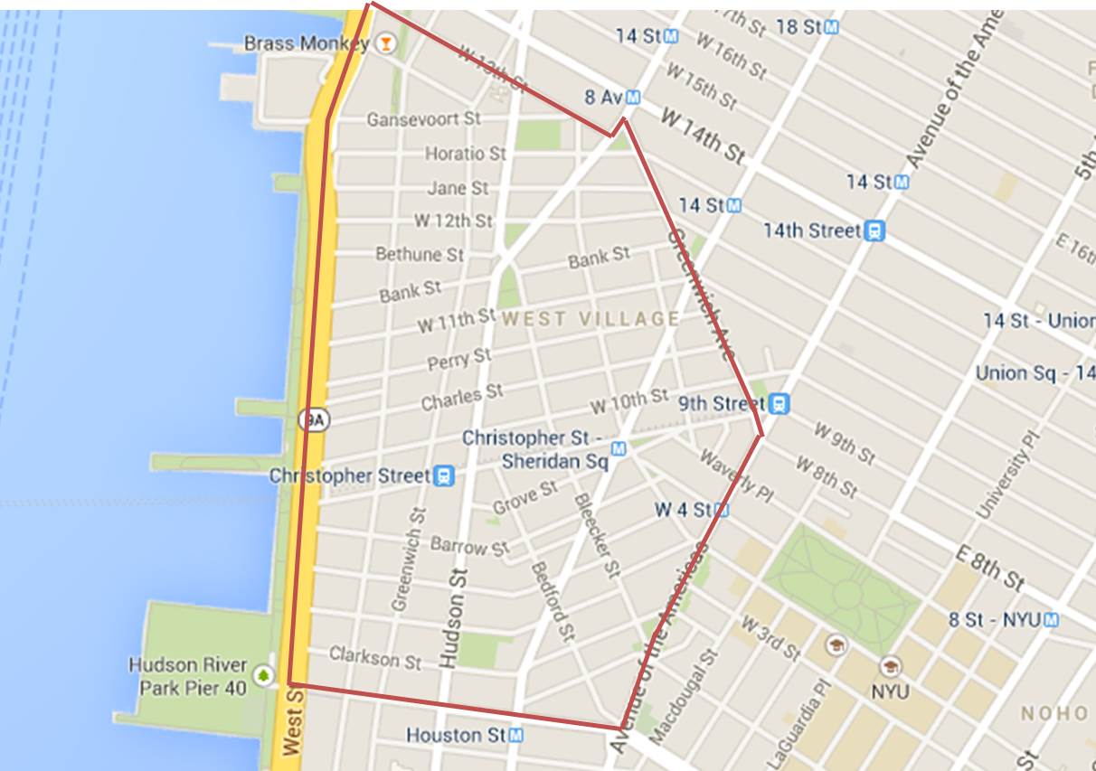 Today's walk (everything inside the lines)