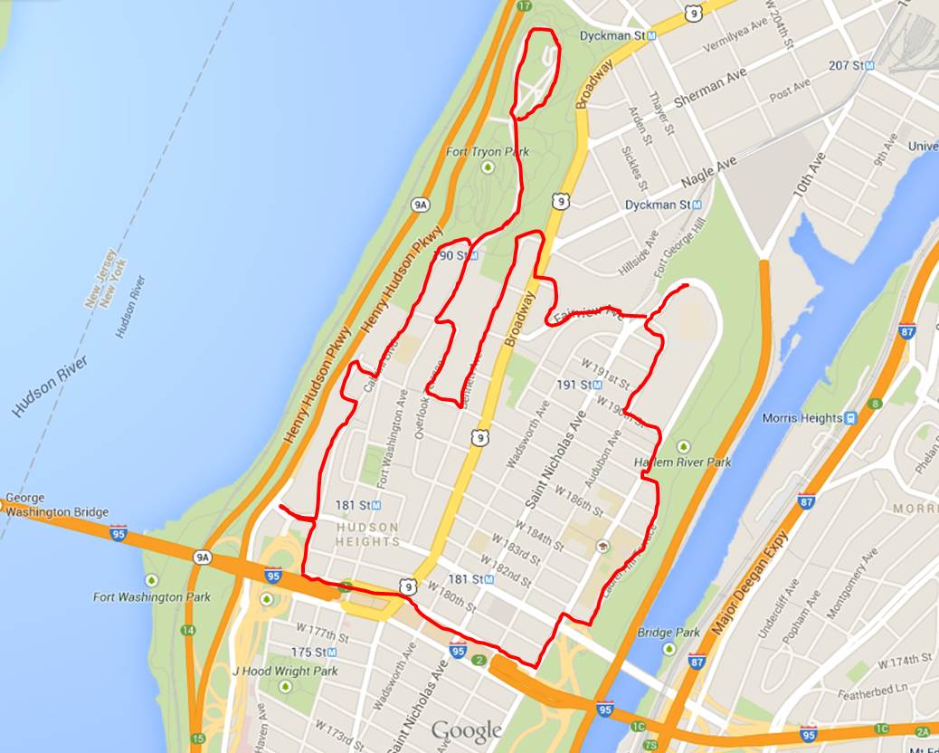 Today's Walk (everything inside the lines)