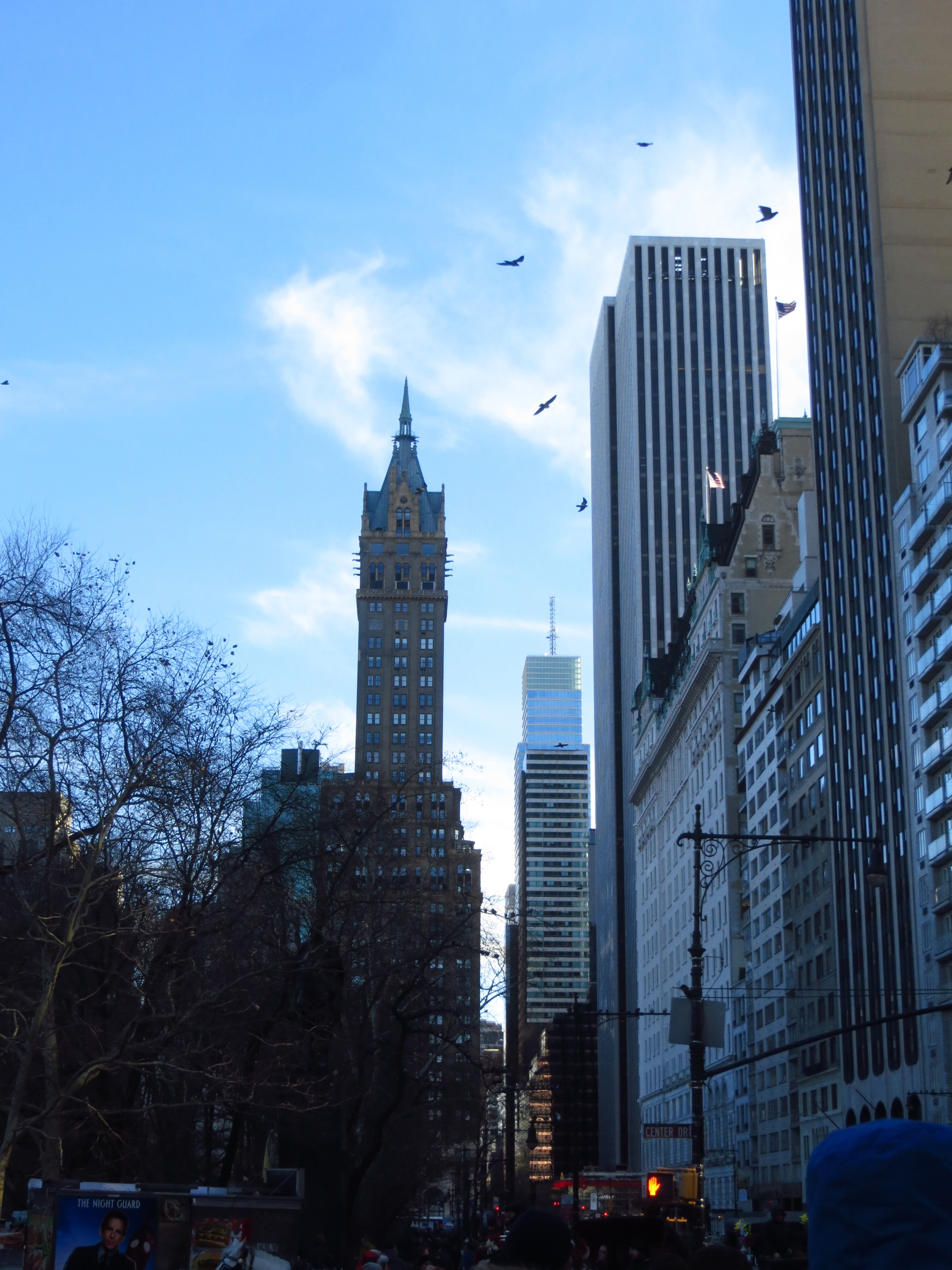 View down Central Park South