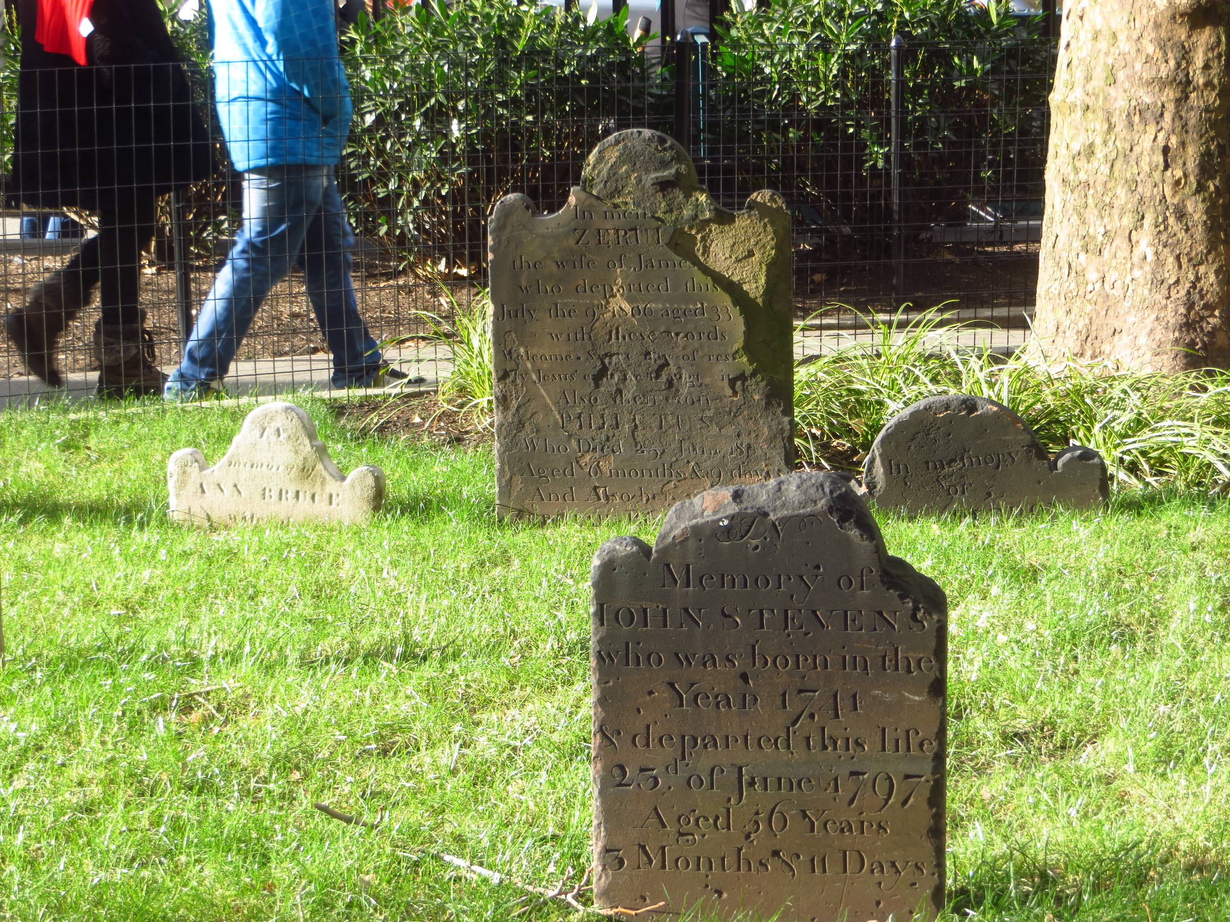 Graves in the churchyard