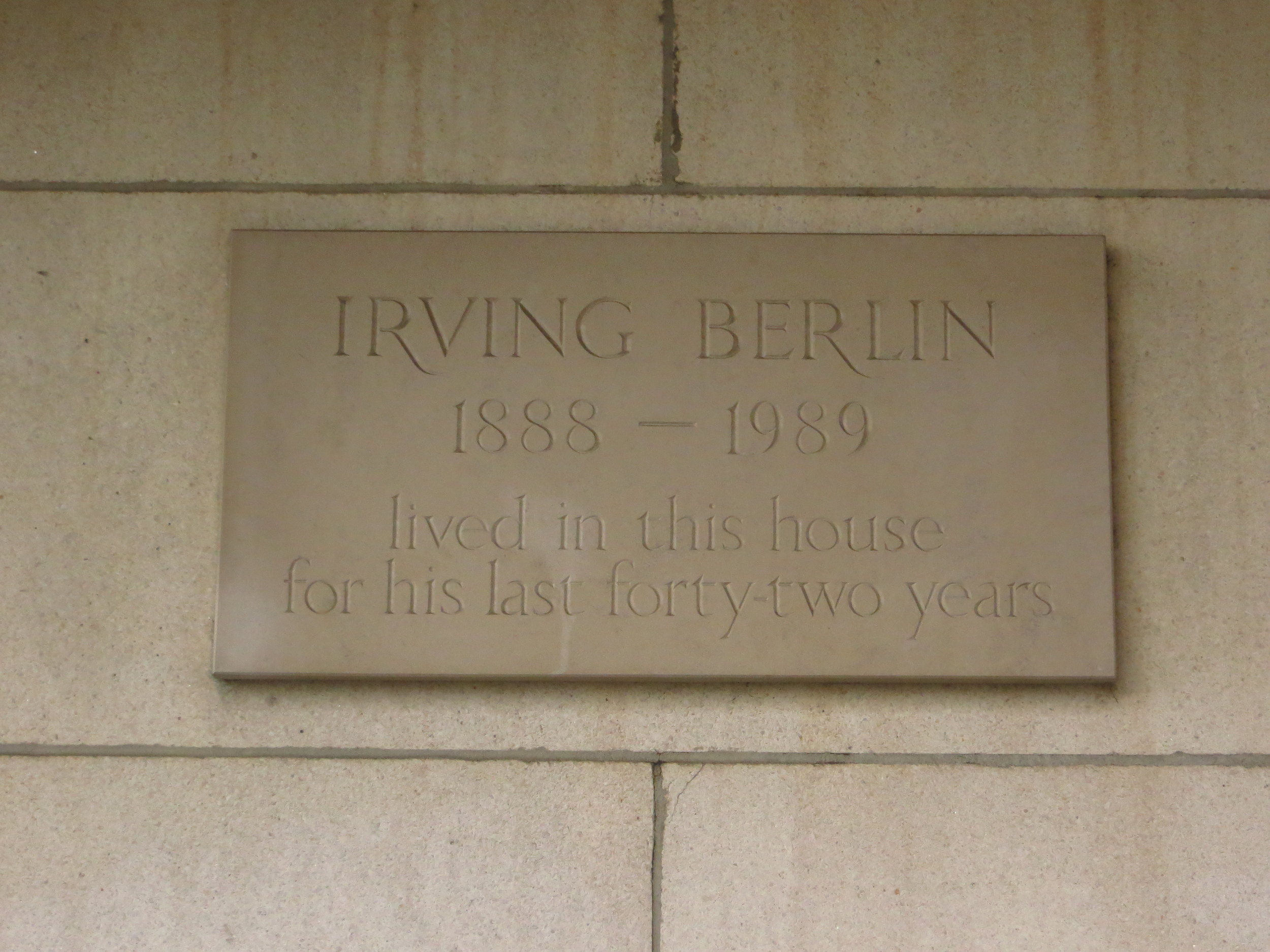 It was the home of Irving Berlin (who wrote "White Christmas")