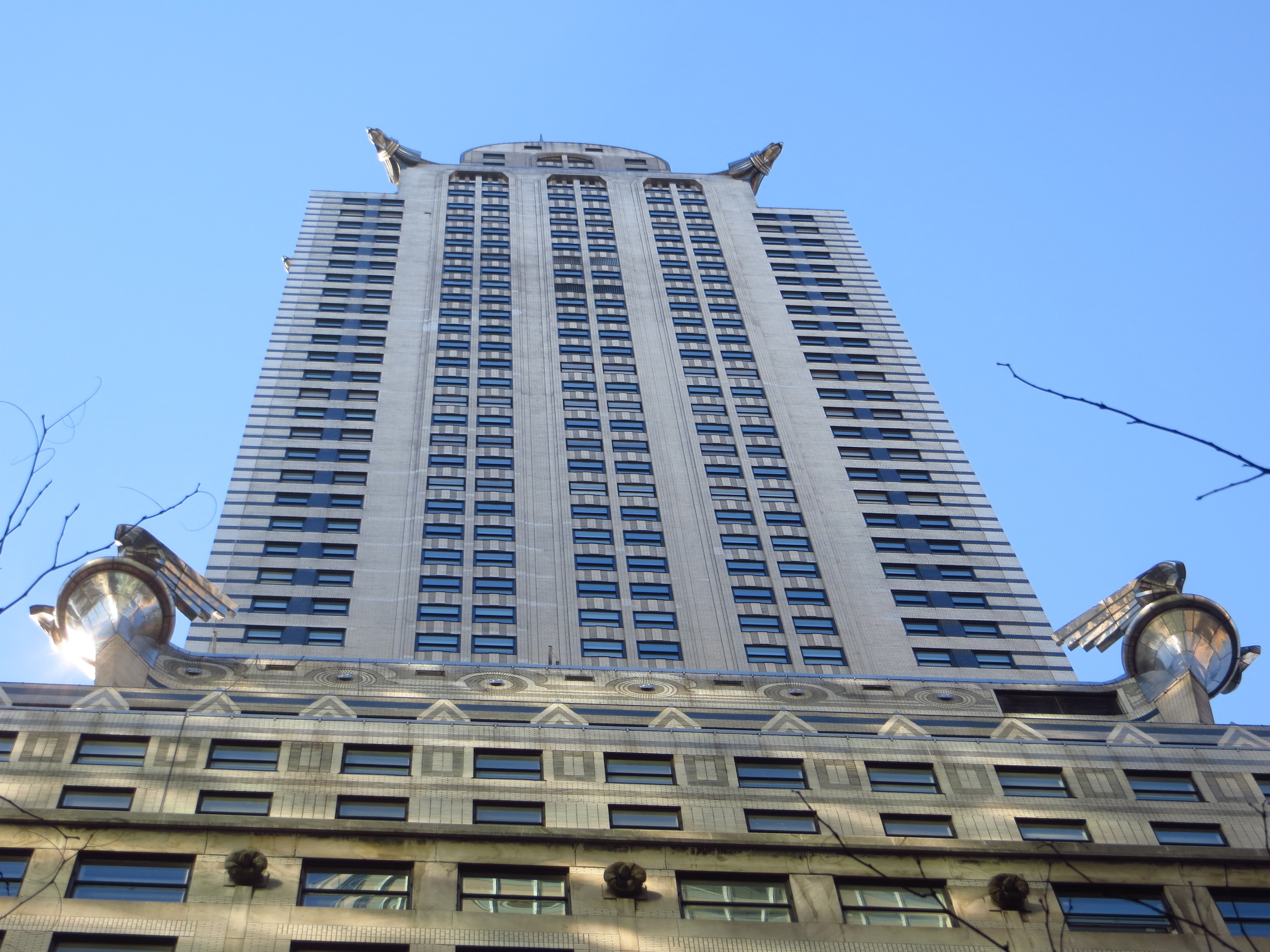 Looking up at the Chrysler Building