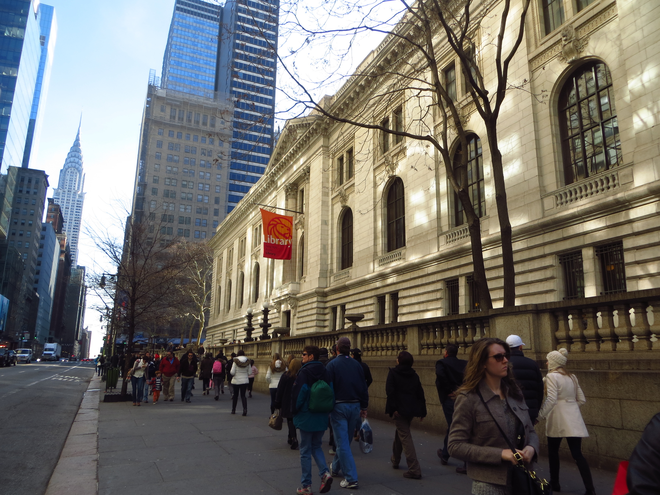 New York Public Library and Chrysler Building