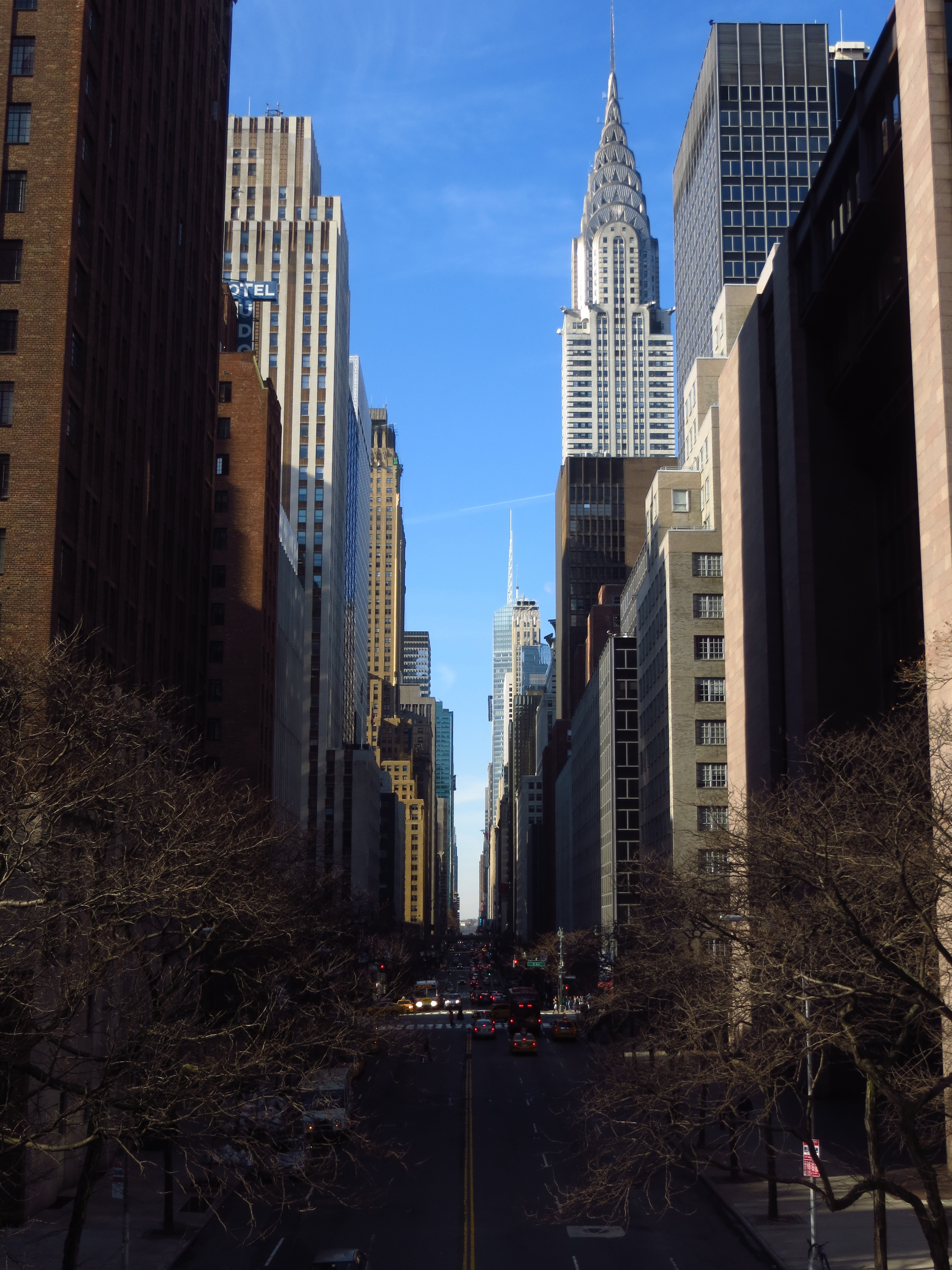 View down 42nd St.