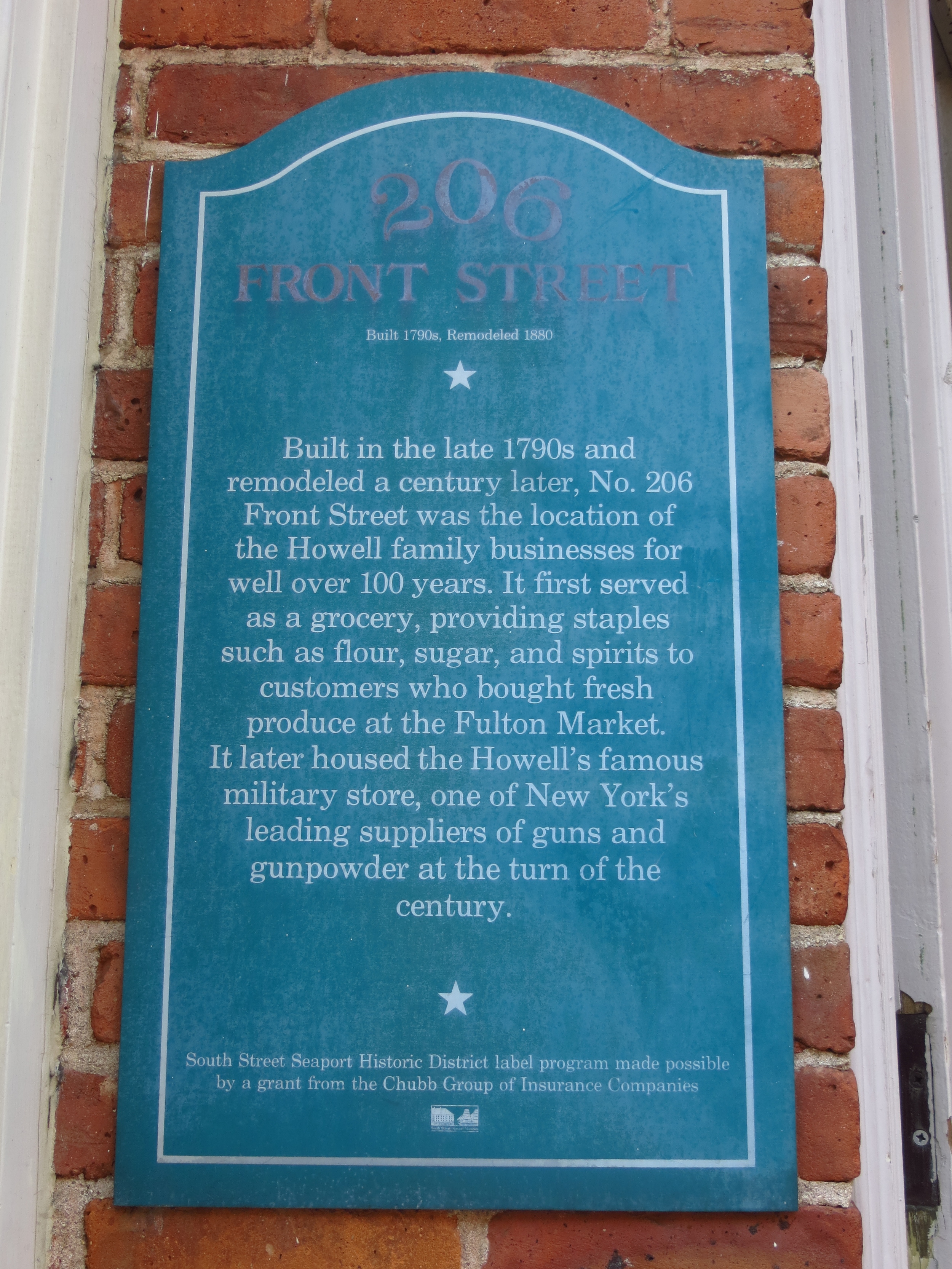 206 Front St. History