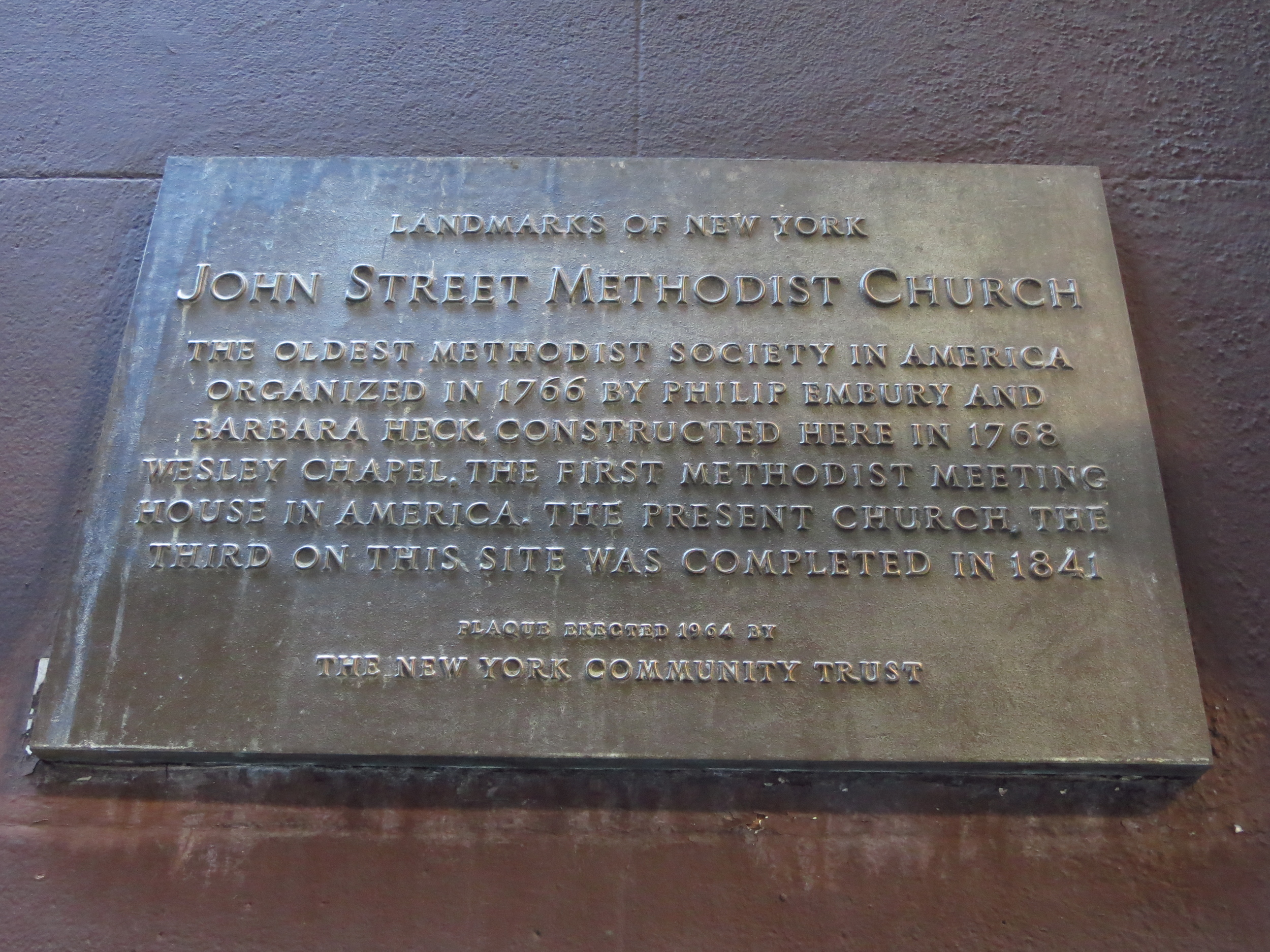 John St. Methodist Church history