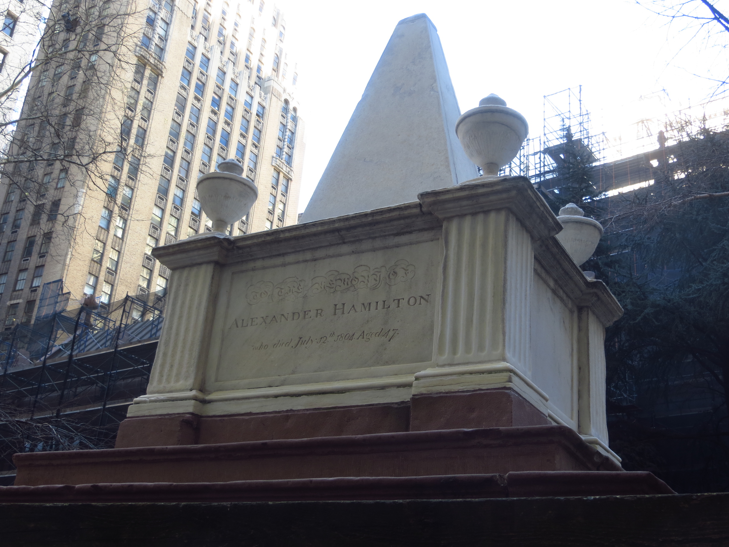 Tomb of Alexander Hamilton (1755-1804) in Trinity Churchyard