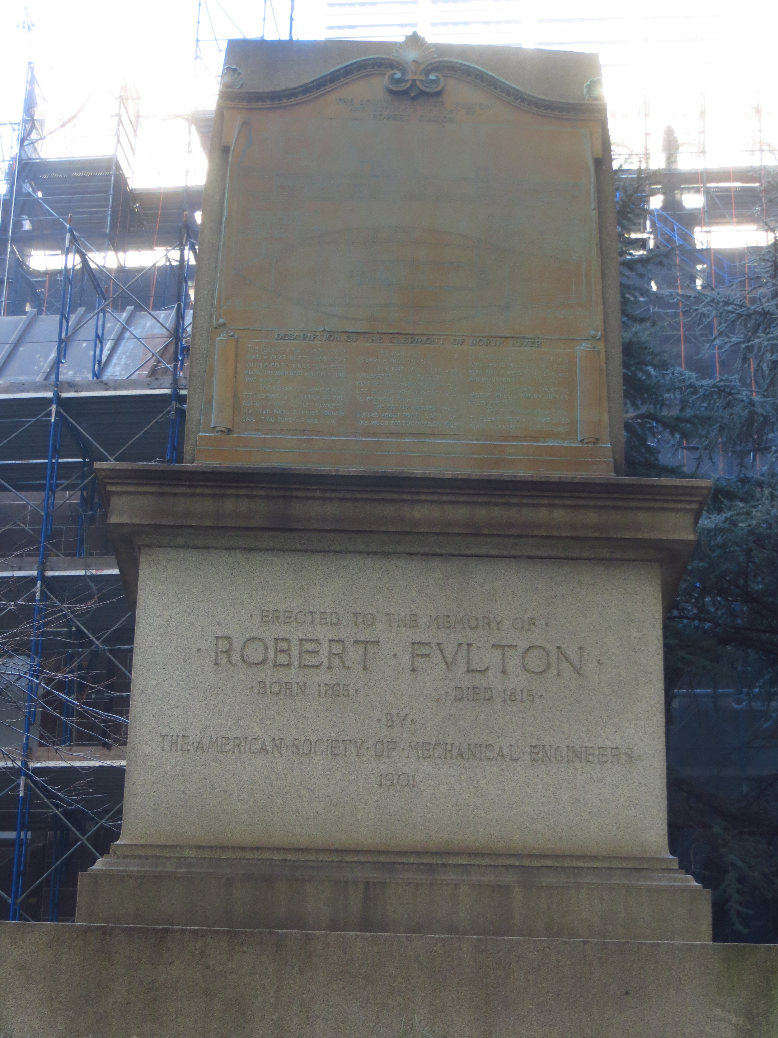 Grave of Robert Fulton (1765-1815) in Trinity Churchyard