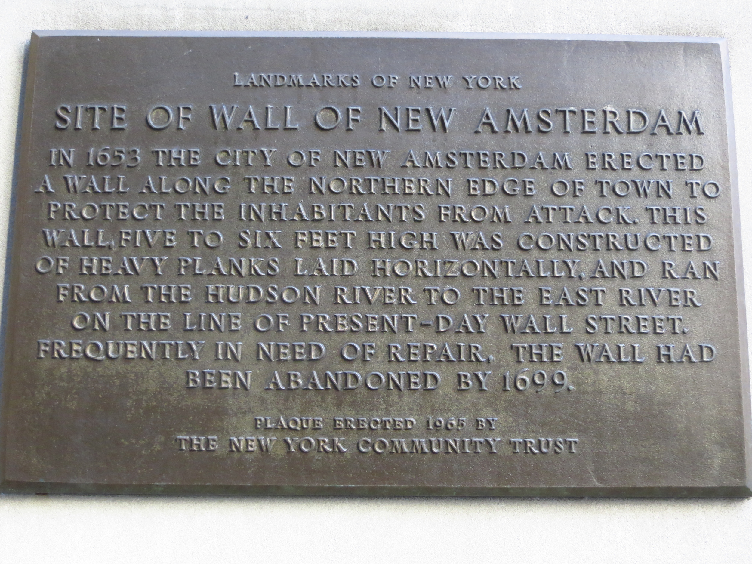 Wall St. history