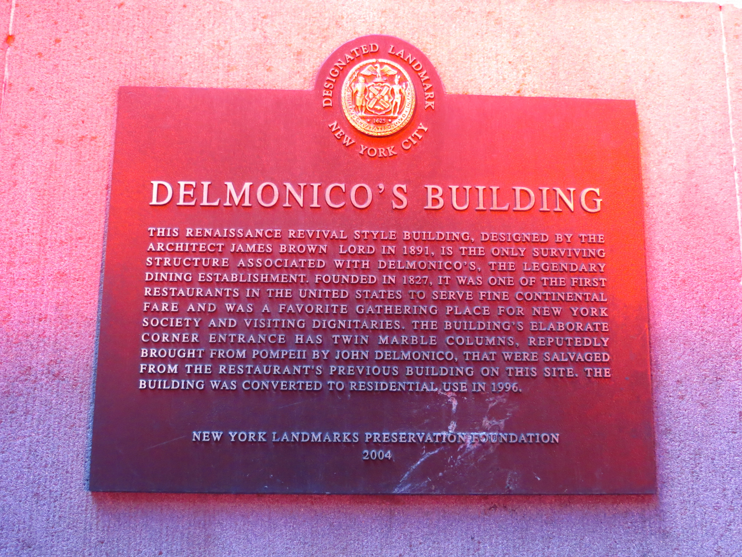 Delmonico's History