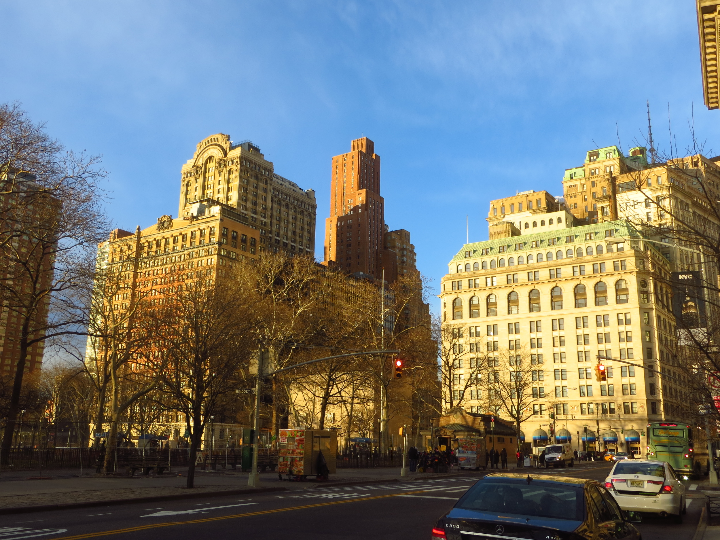 Lower Manhattan at sunset