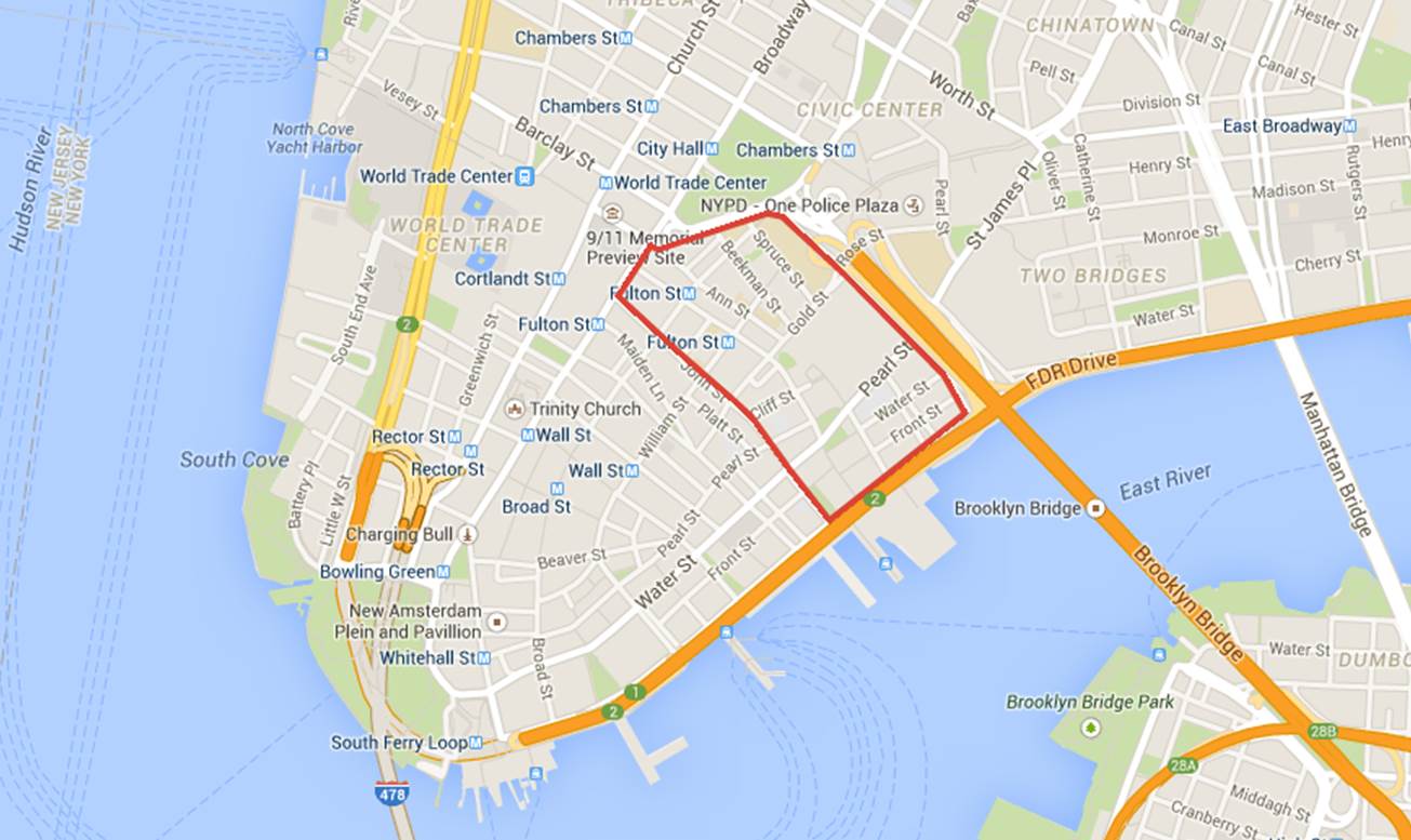 Today's walk (everything inside the red border)
