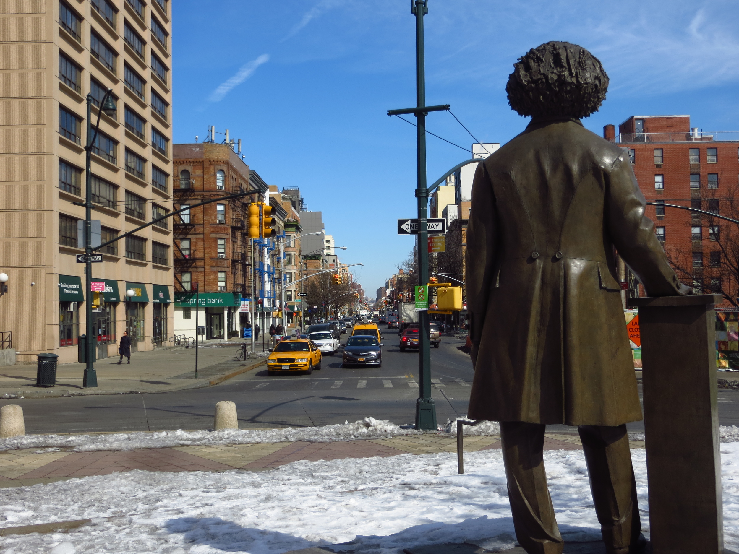 View of Frederick Douglass looking north on Frederick Douglass Blvd.