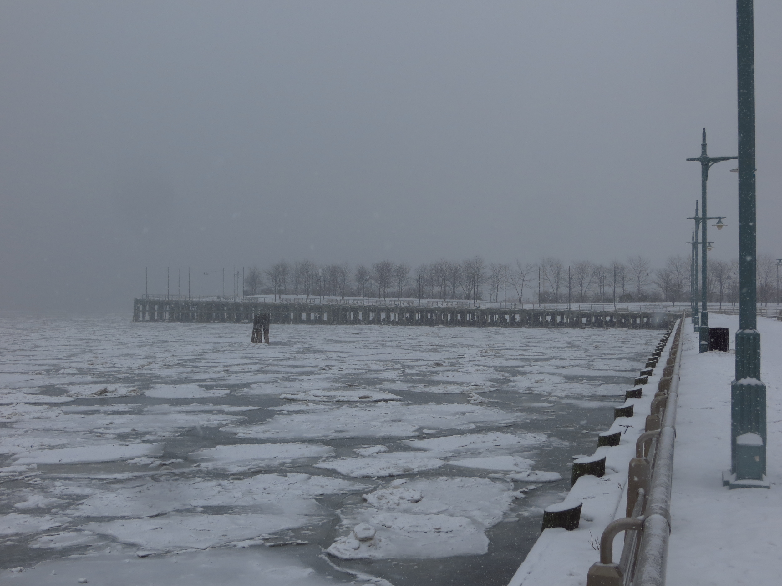 Ice floes in the Hudson