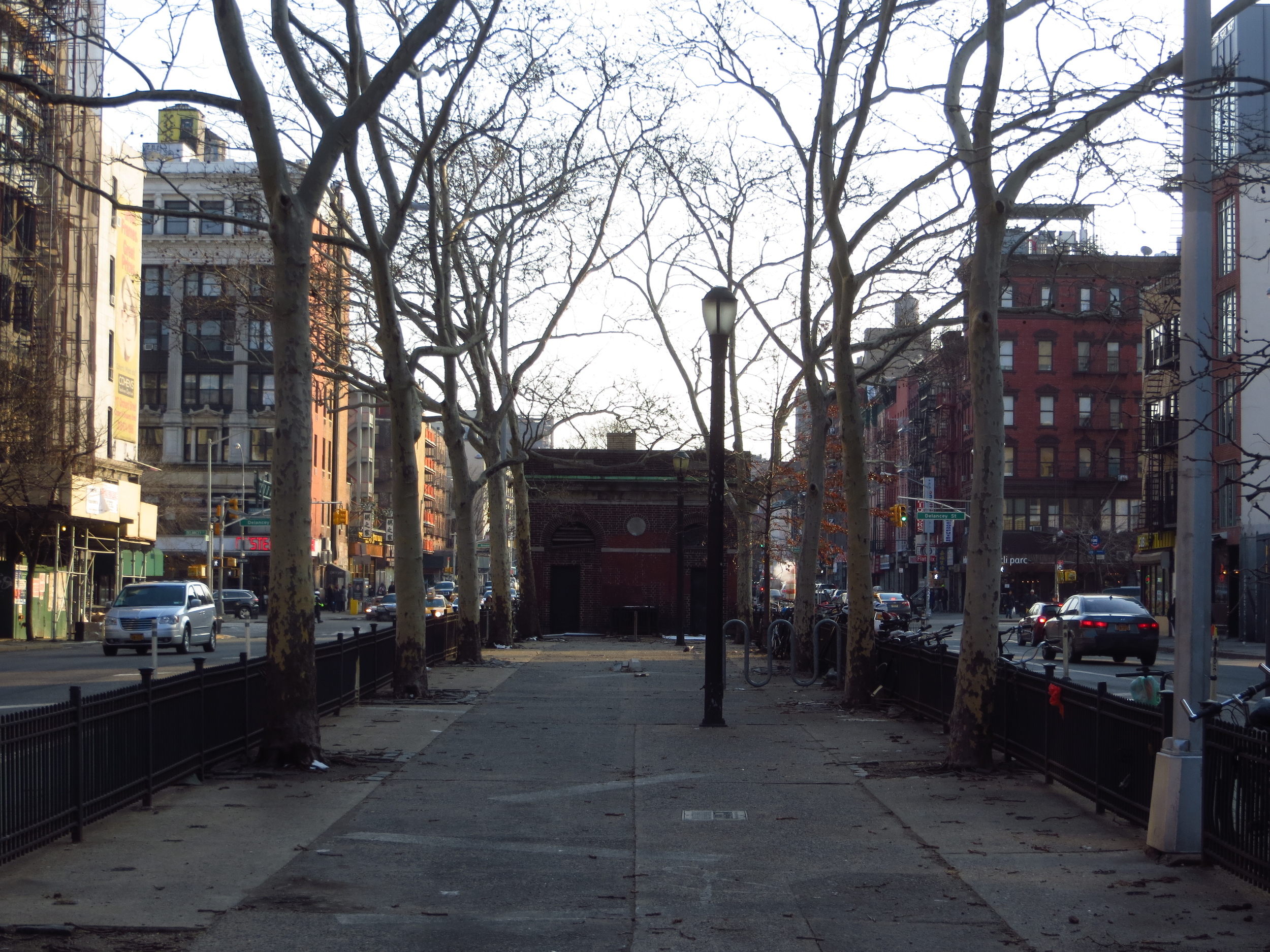 View down Allen St.