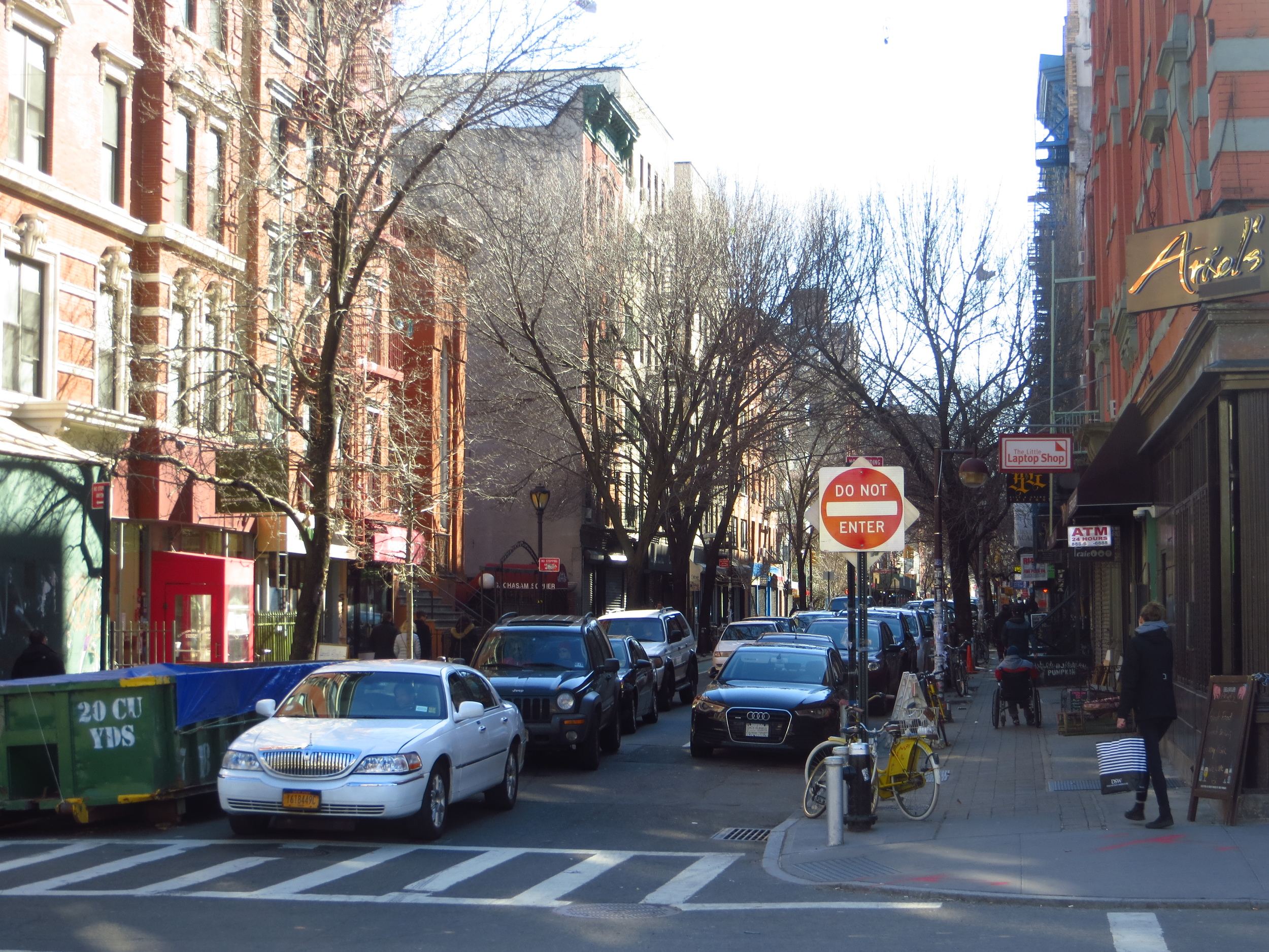 View down Clinton St.