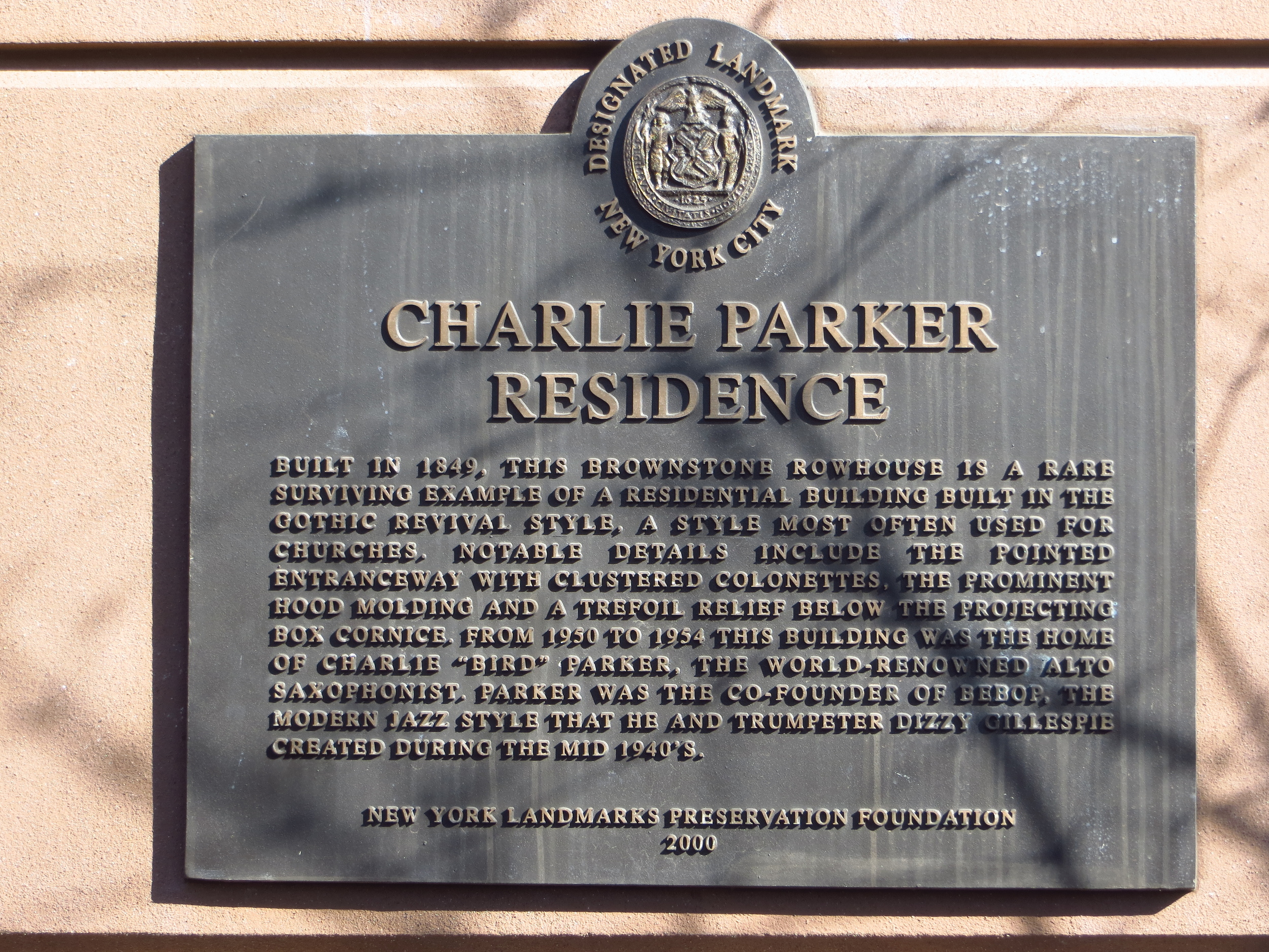 Former home of Charlie Parker