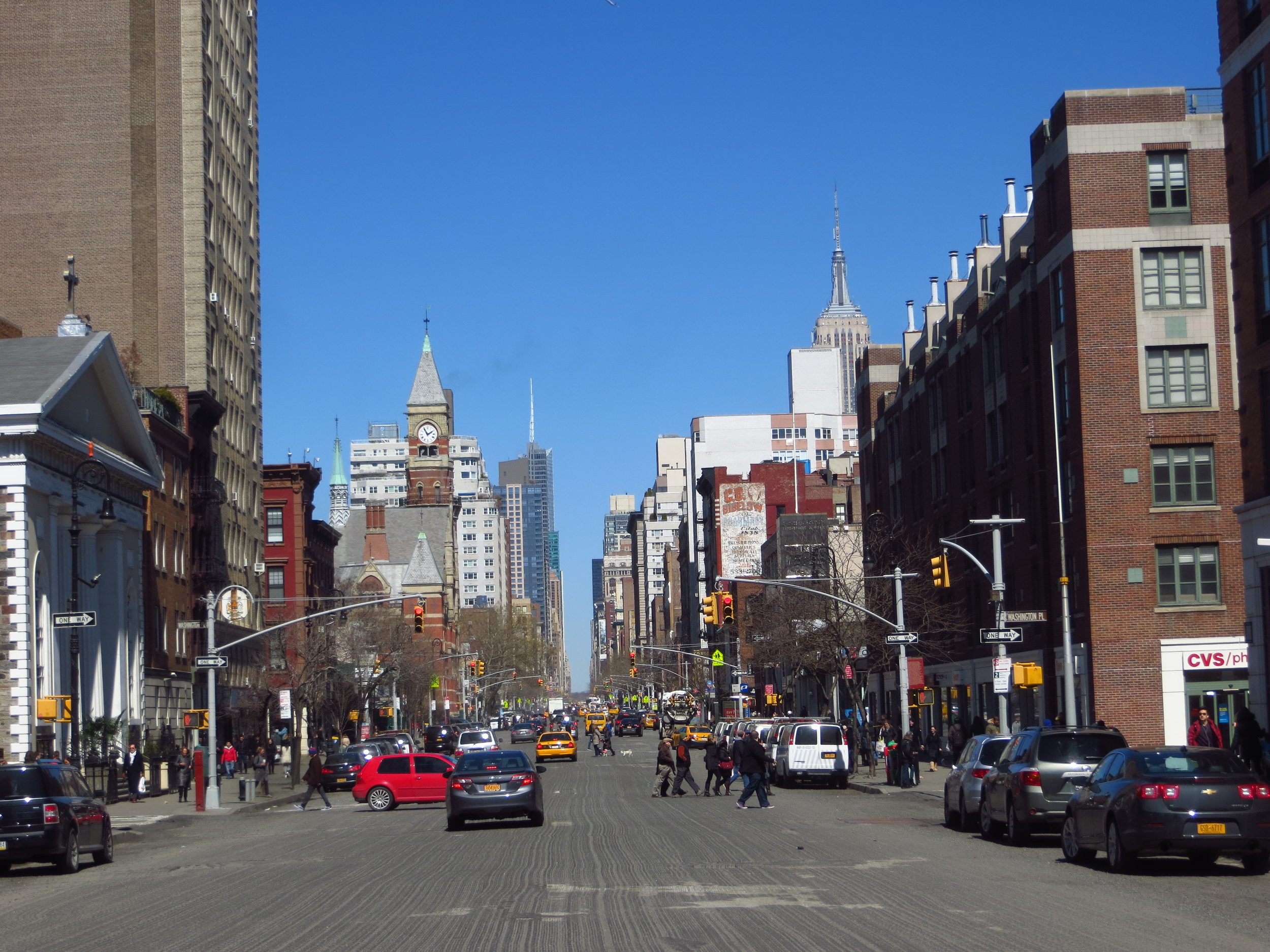 View up 6th Ave.