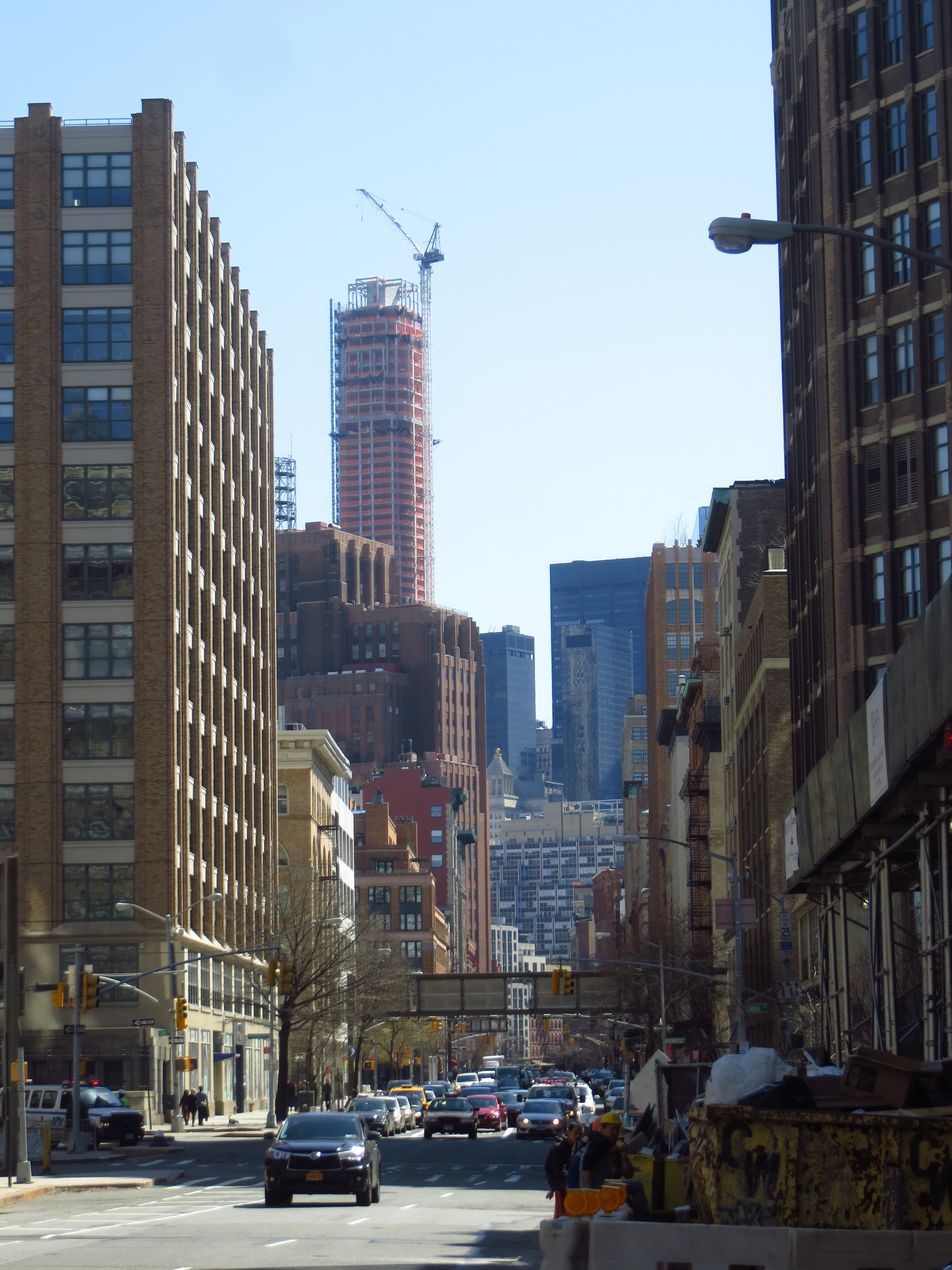 View down Hudson St.