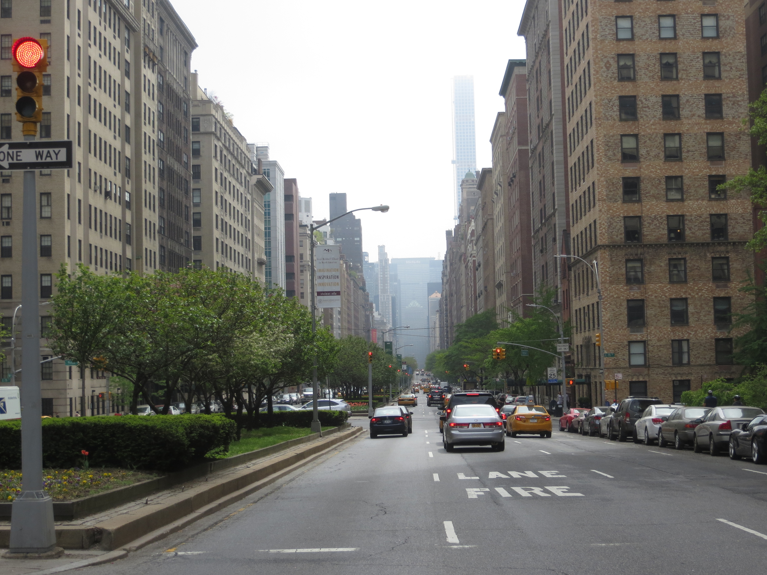 View down Park Avenue