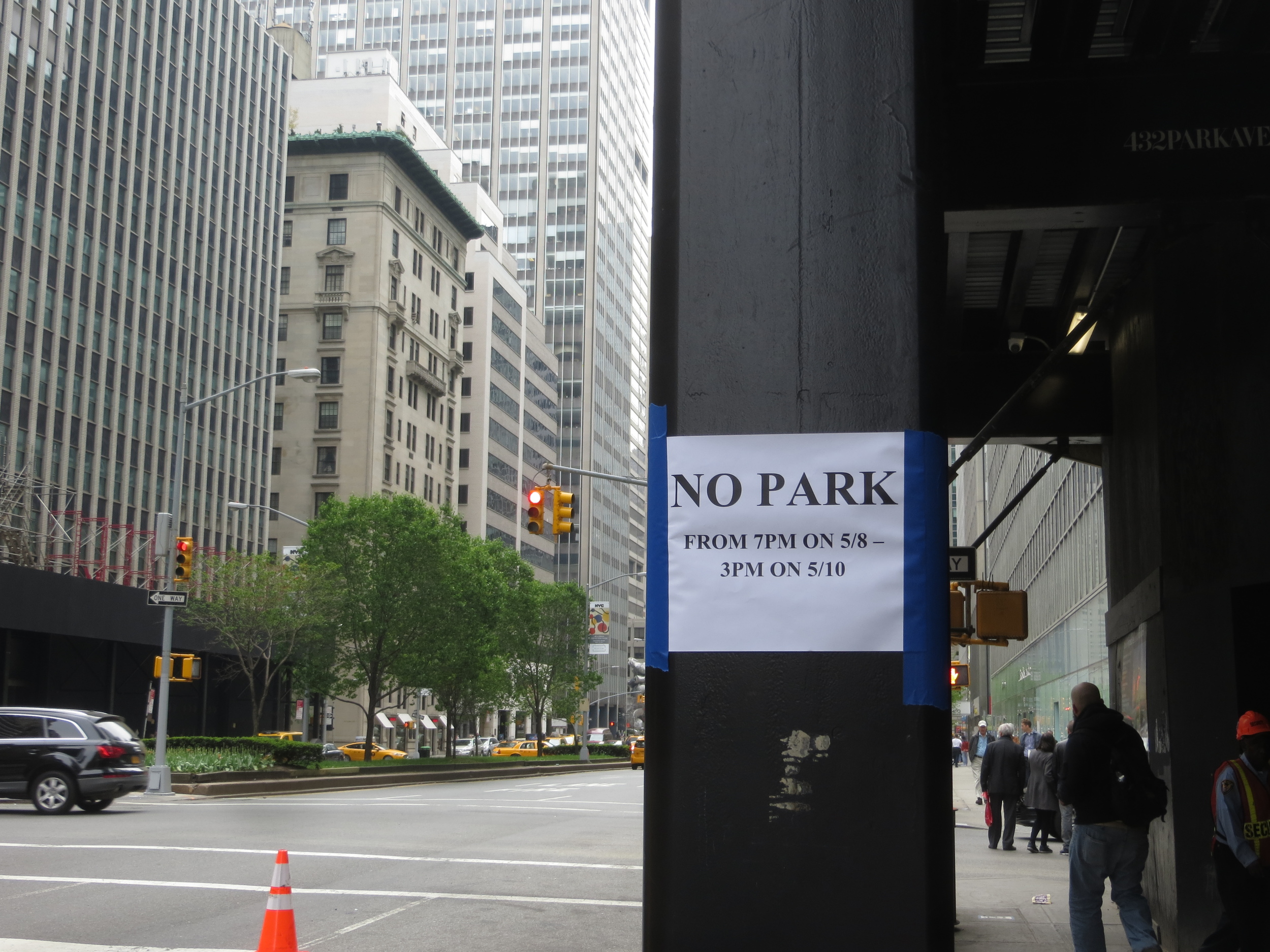 Park Avenue will not be available next week