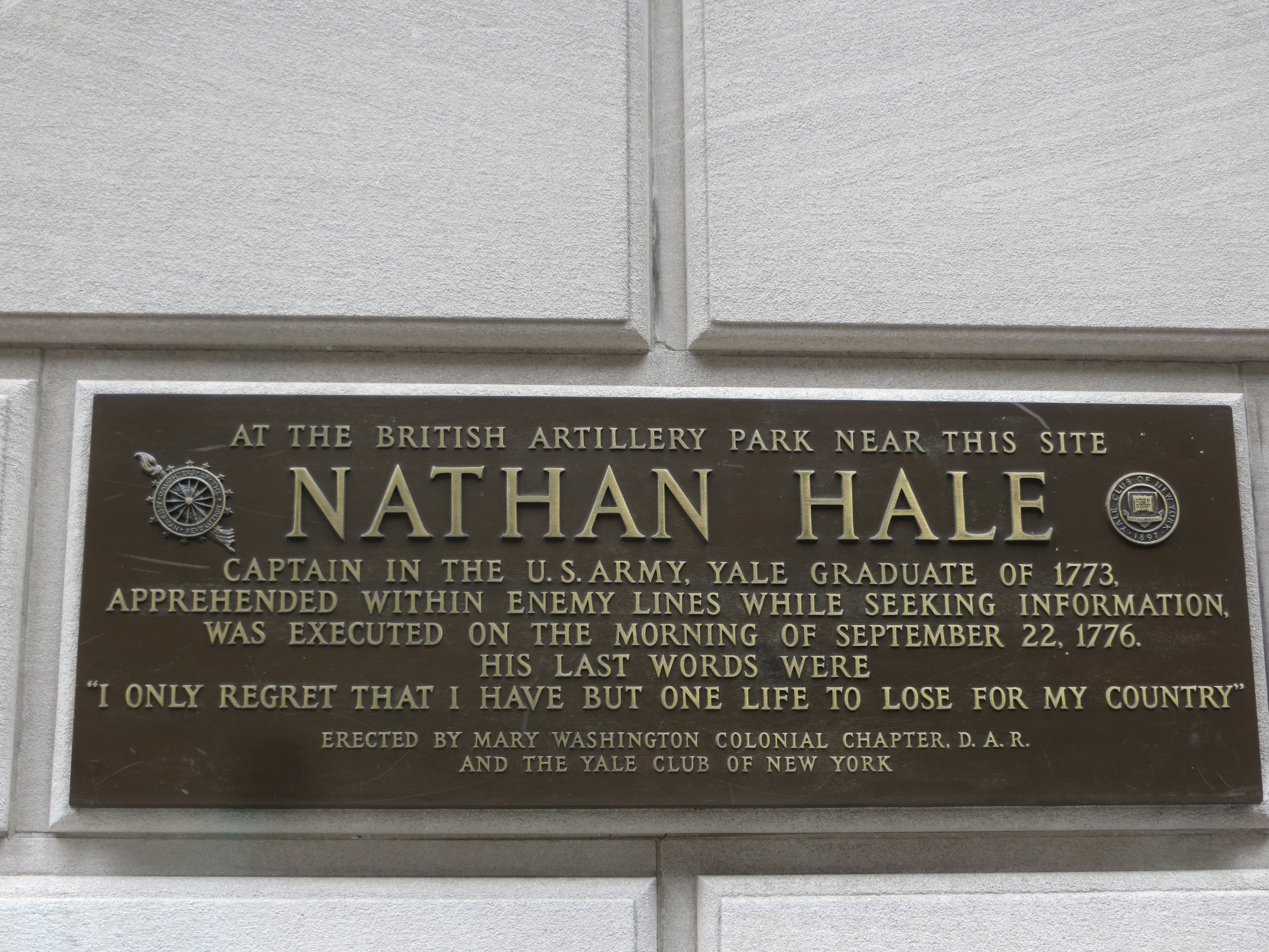 Another Nathan Hale historical marker