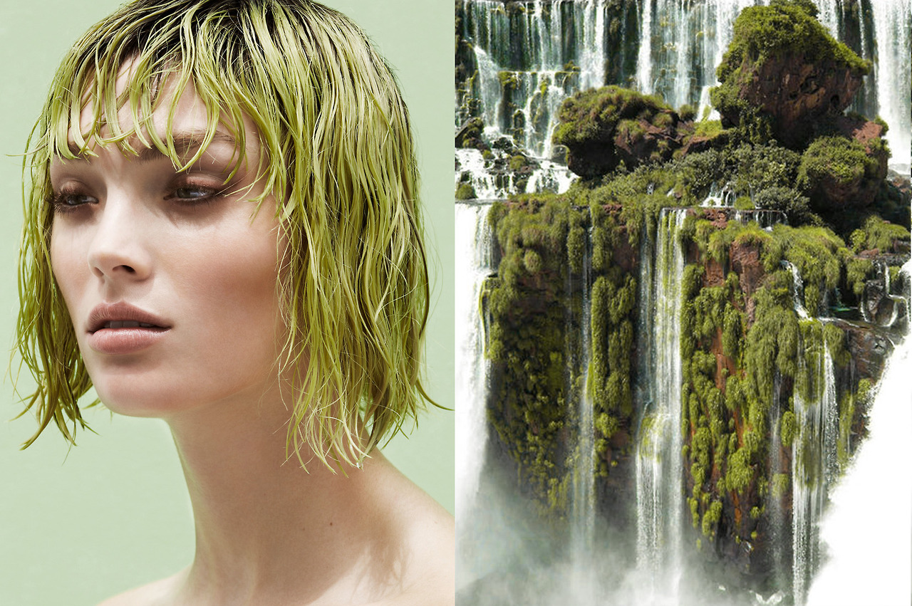"My Little Pony Goes Grunge" beauty editorial for BON MAGAZINE by Jakob Azelman; Waterfall Island, Alto Parana, Paraguay.