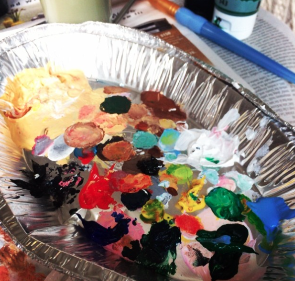 chipotle tin or paint palette? you decide. 