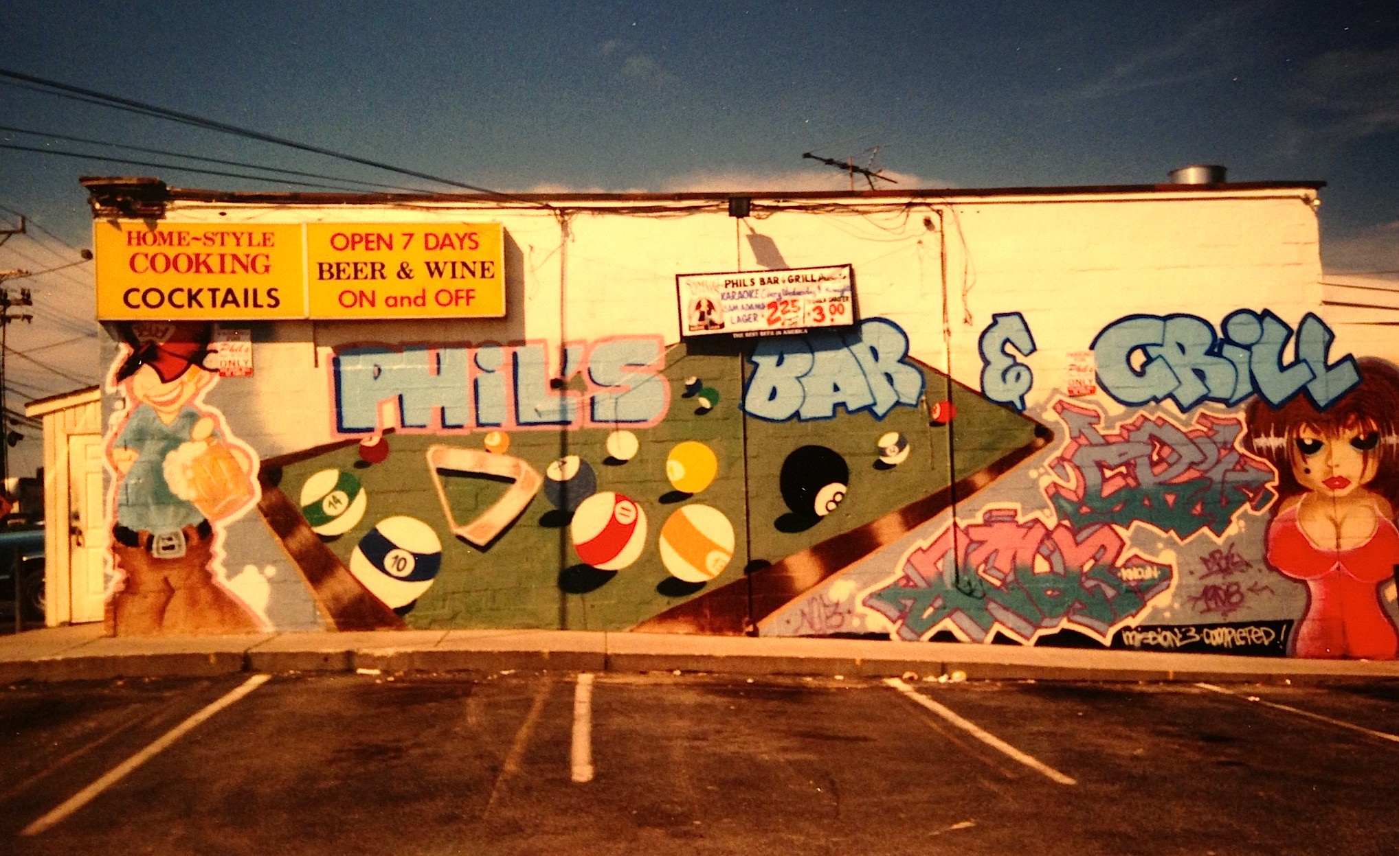 1998-Phil's Bar &amp; Grill was a local neighborhood bar located at the corner of Rhode Island Ave. &amp; Route 1 in the City of Beltsville. During the production stage, several calls were made to alert owner about the vandalism taking place at thei…