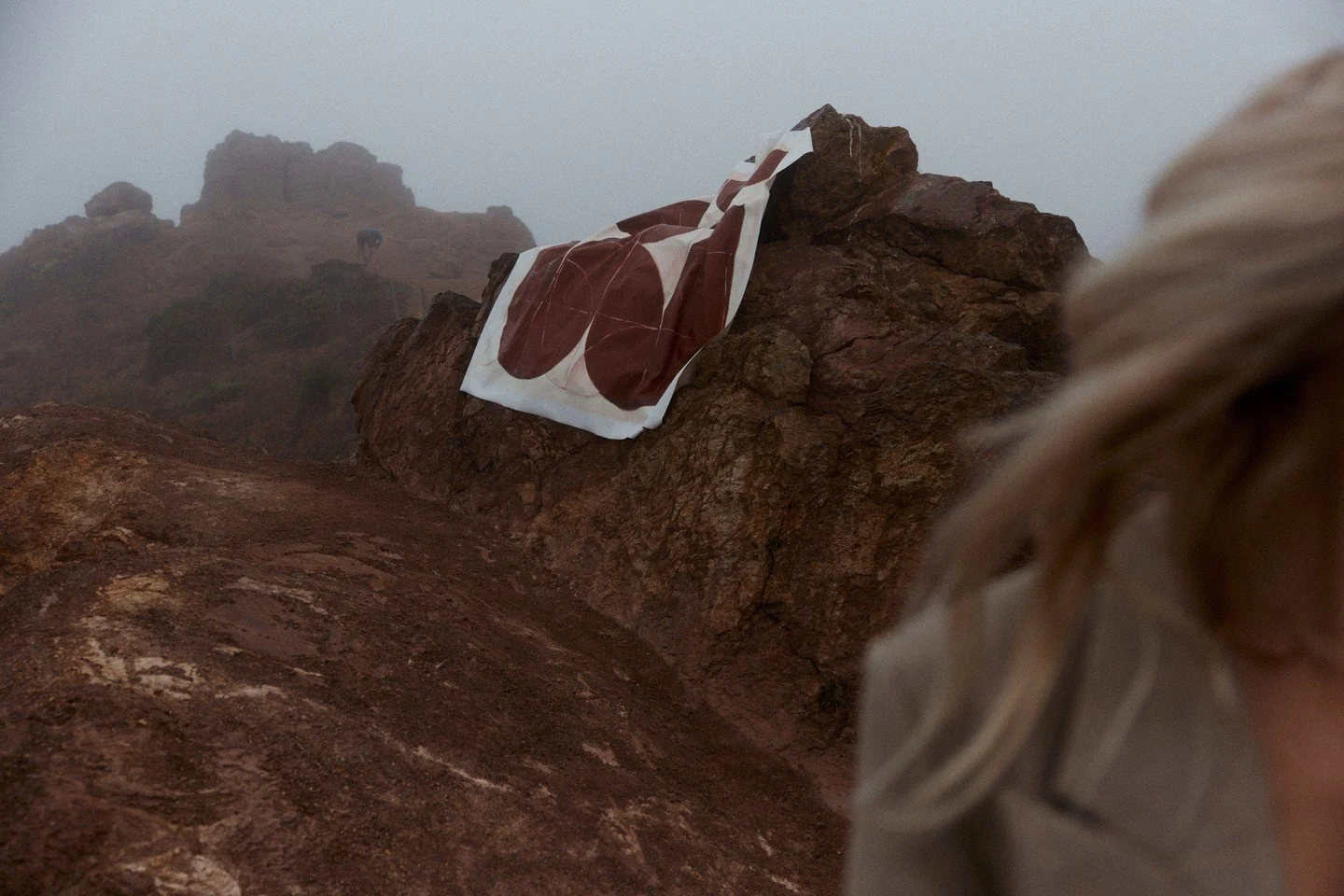 there is something freeing about draping my un stretched paintings on rocks brining them back in contact with the elements that made them. treating them like the quilts my grandmother made that inspire them. its almost like im exercising the spirit a