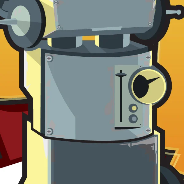  A little Jetsons, a little Pulp, a dash of aging (Mars is a harsh place) and POW, robot fists!