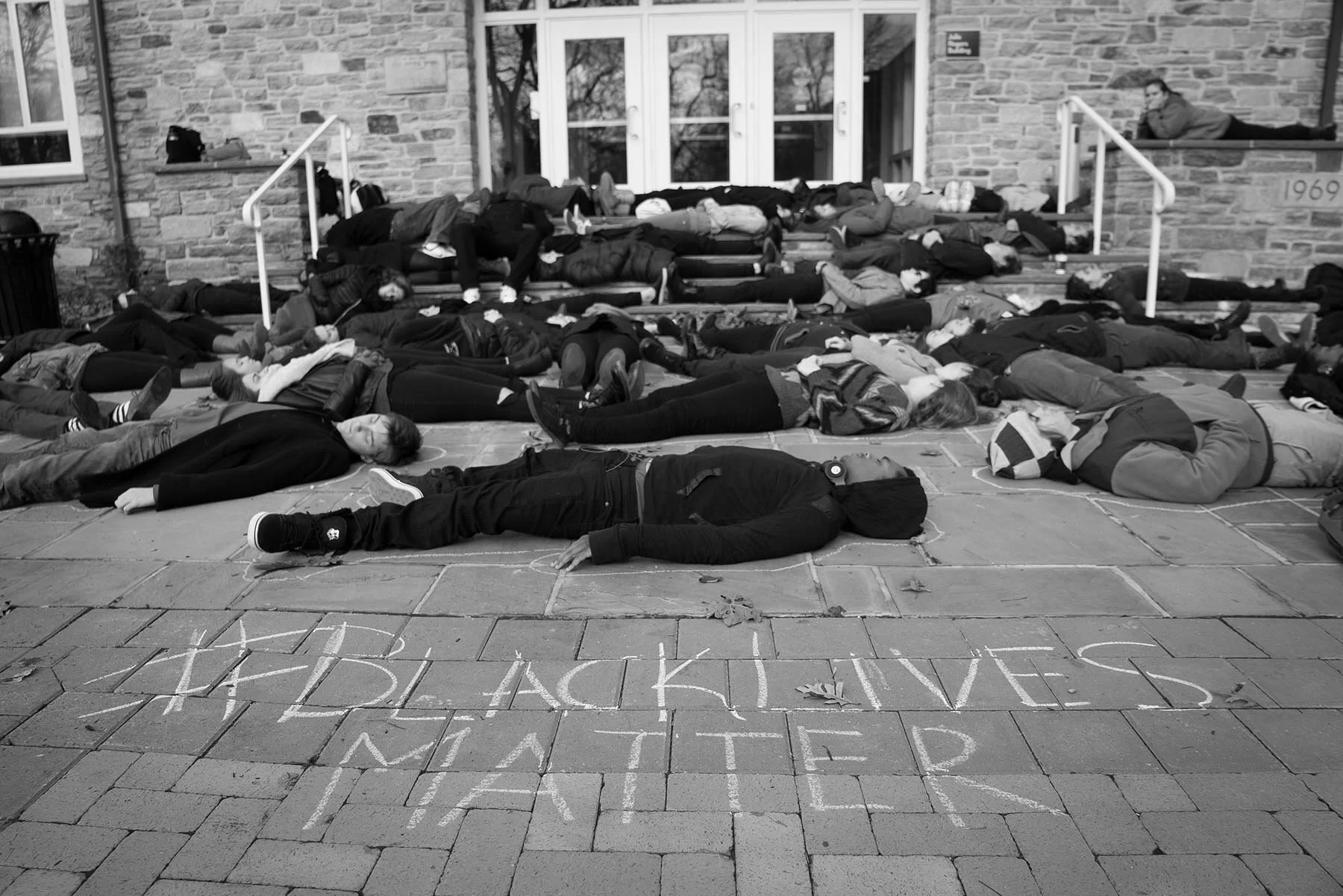 Student Die-In Protest following the murder of Mike Brown. Dec 2014.