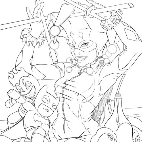 Harlequinn the Puppet Master Ink