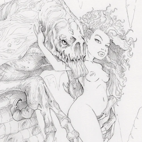 A quick Monster Sketch. Ballpoint Pen