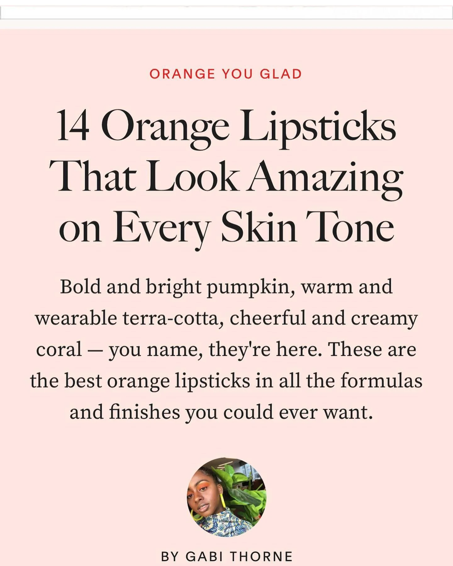Swipe for my recs.🧡 Orange lipstick: &ldquo;a power color that adds vibrancy to every complexion and mood, any time of year&rdquo; 🧡💄@allure My picks from @maccosmetics and a @fentybeauty lipstick included in my rec&rsquo;s too. Thank you @lareina