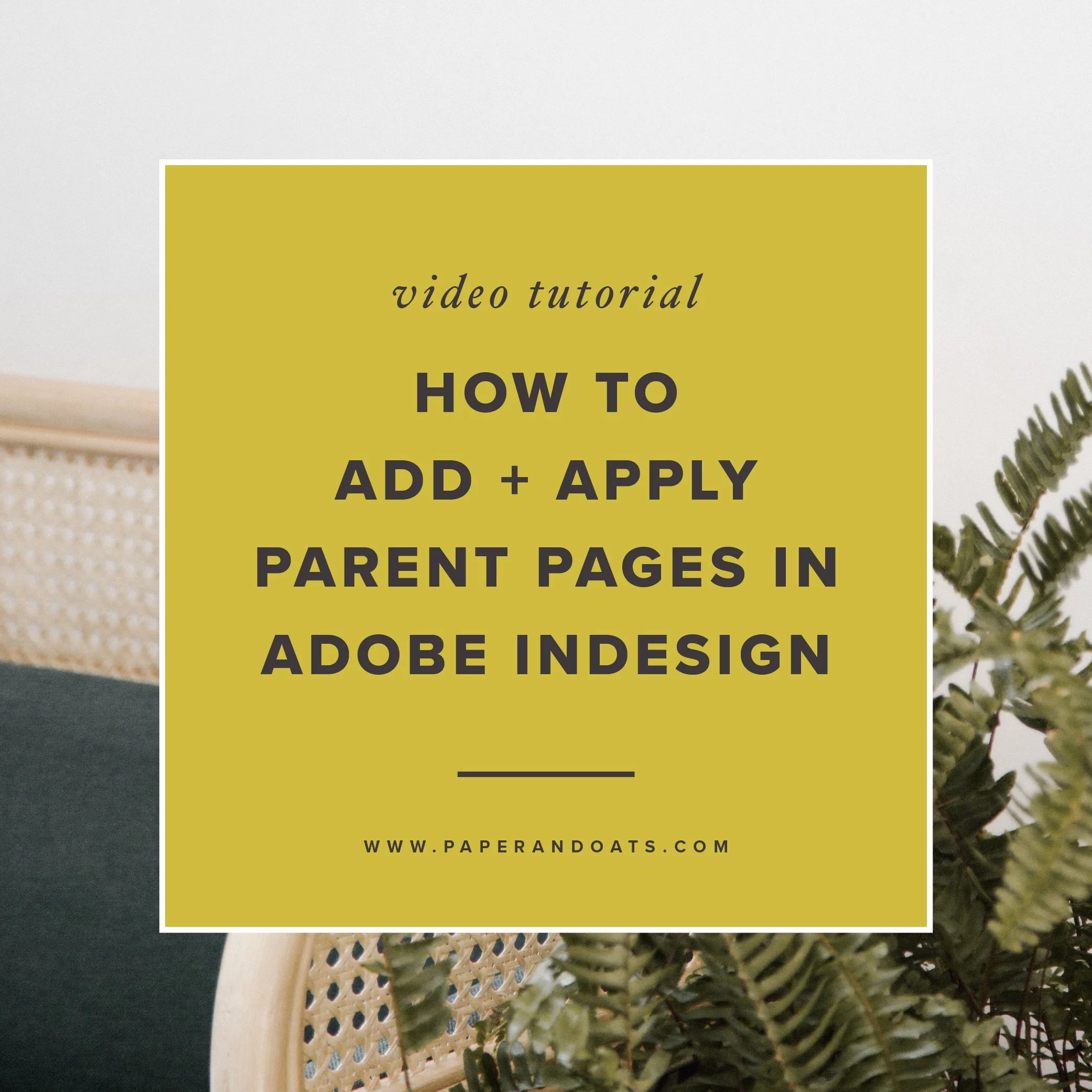 How To Add Apply Parent Pages In Adobe InDesign video Tutorial