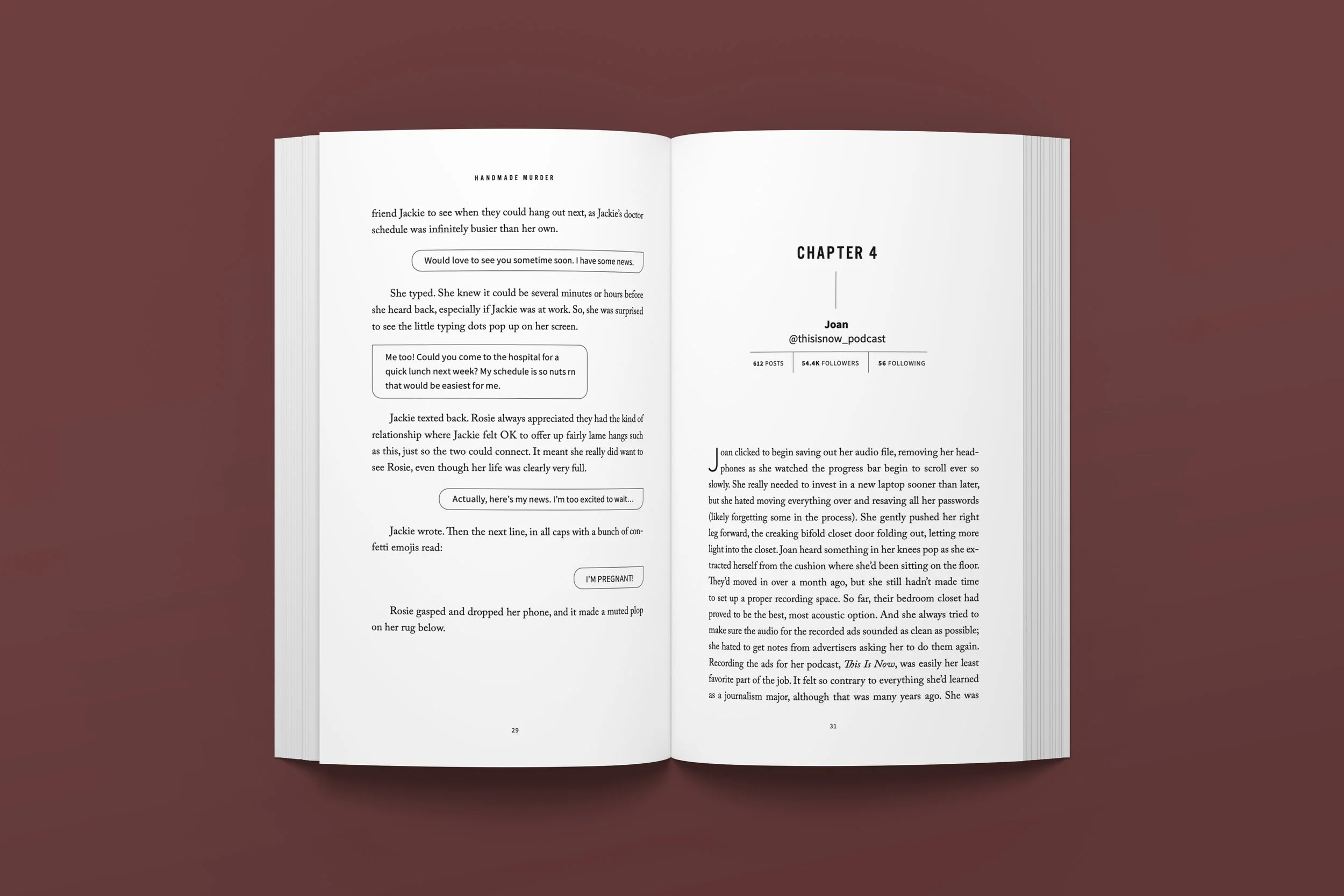Handmade Murder — interior layout and ebook
