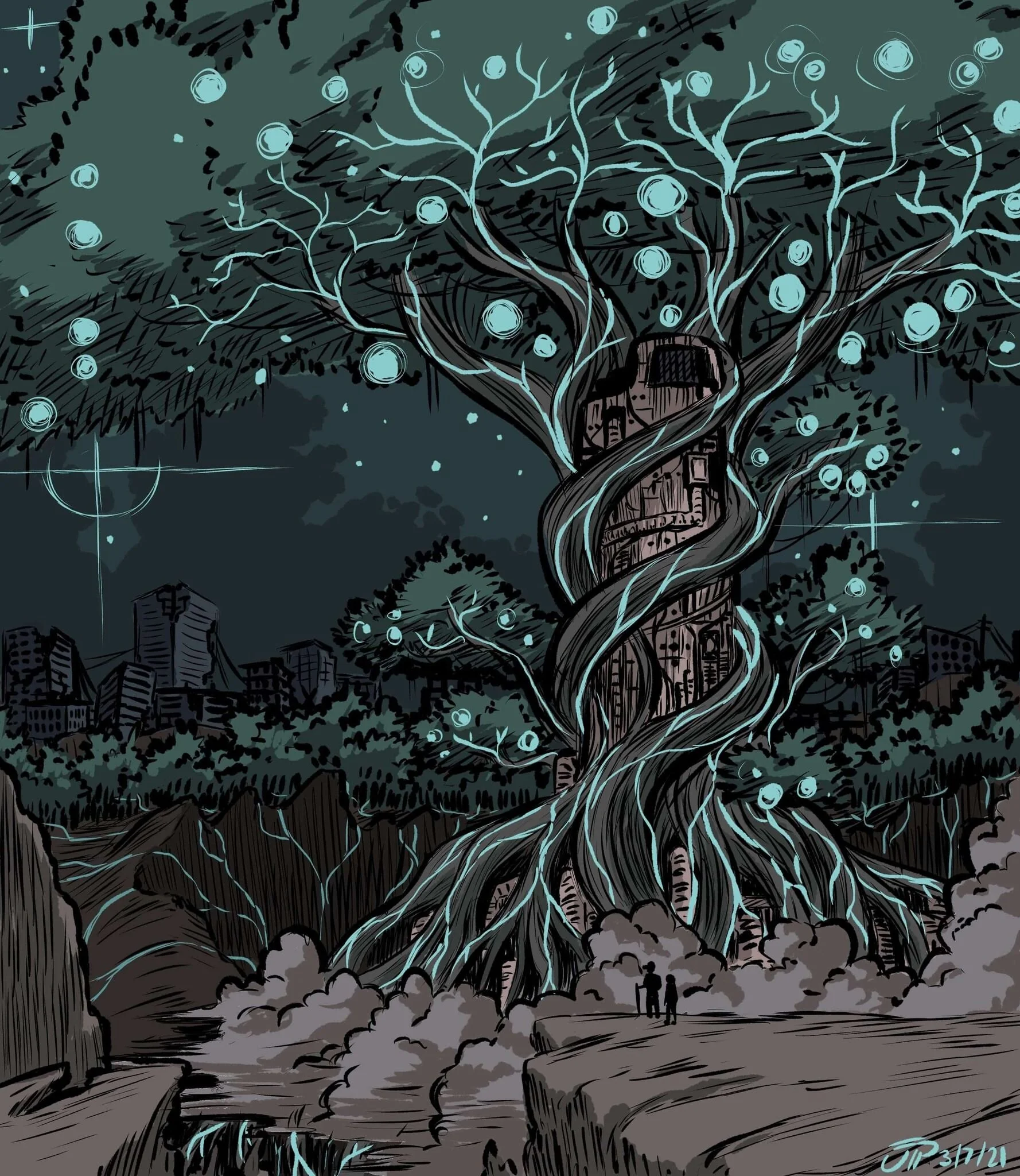 The Fountainheart sits in the center of the Thicket, above the old Fountainhead.