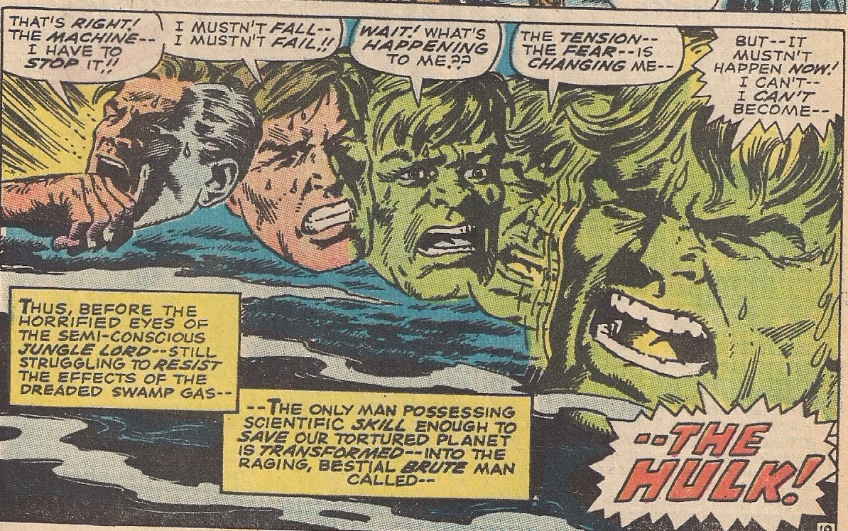 Another Hulk book, another great transformation scene.