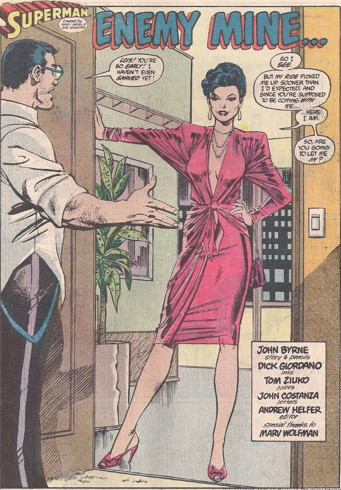 Lois knows how to make an entrance.