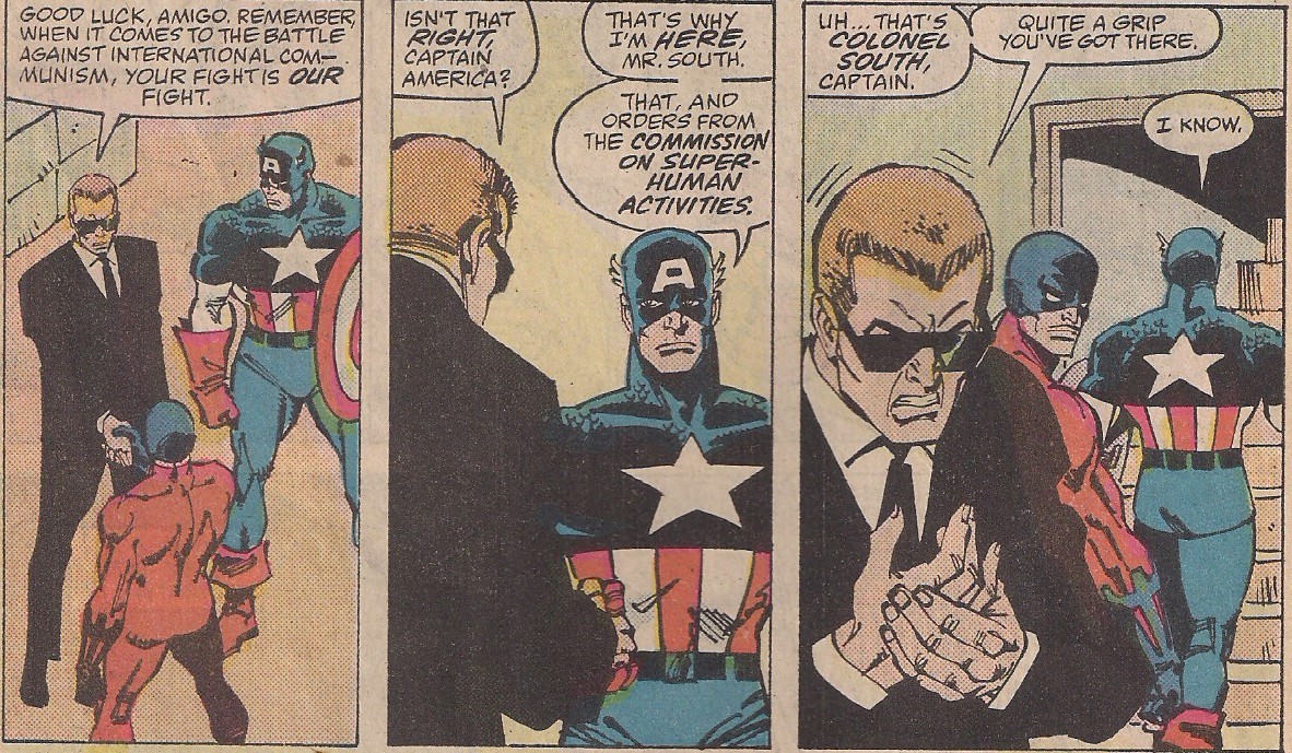 This new Captain America has to learn that guys with flattops like that are never the good guys.