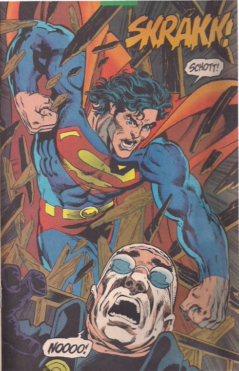 Superman should break through a wall once an issue