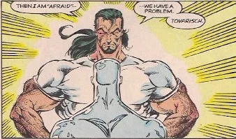 Mikhail's ponytail acts as a wind vane.
