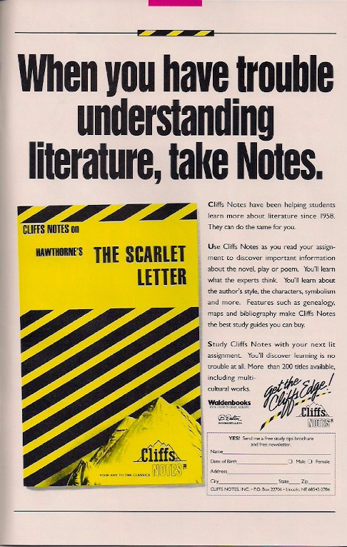 Want to spend more time reading comics and less doing your English homework? Try Cliffs Notes!